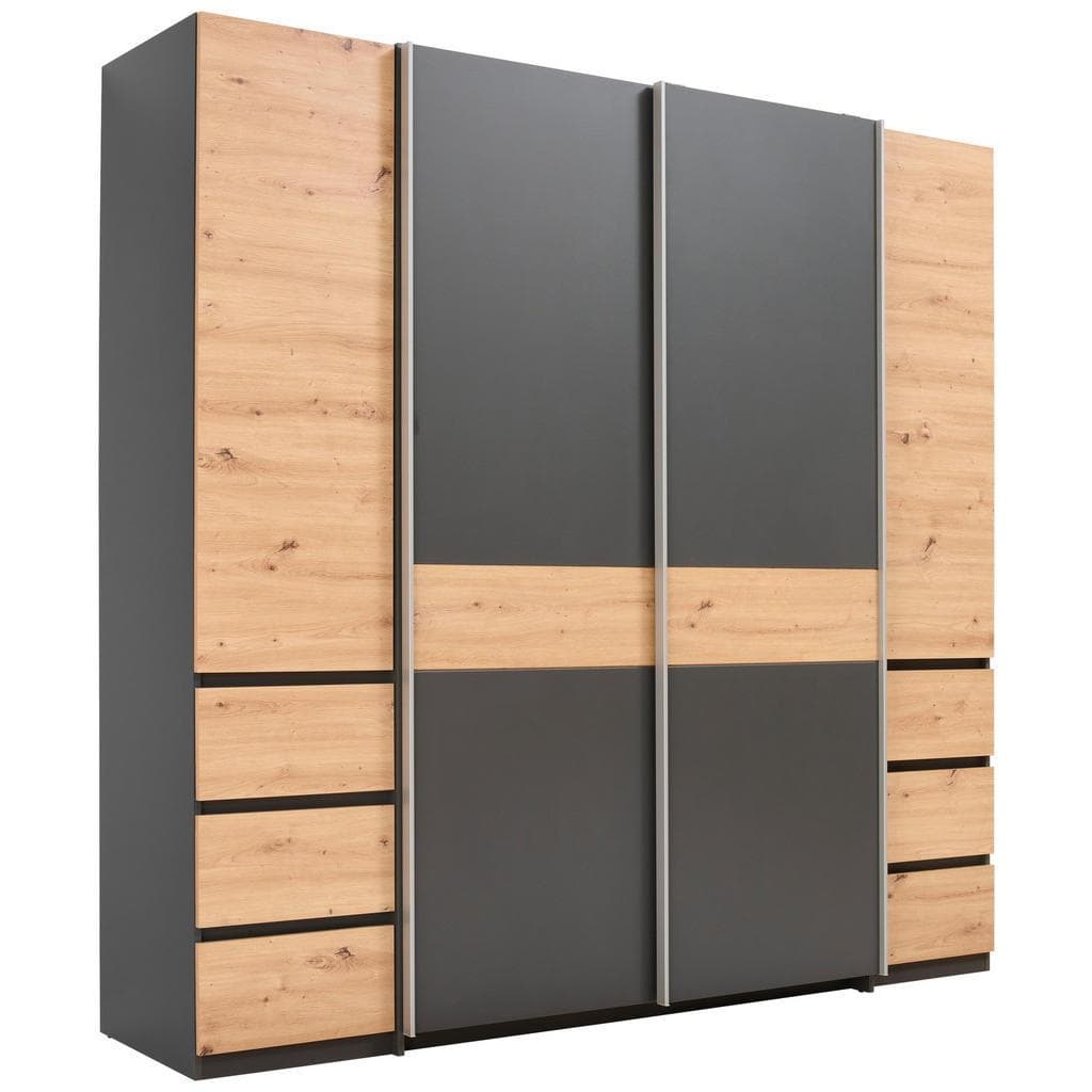 Boxxx Kleiderschrank Graphit Eiche Artisan Kunststoff