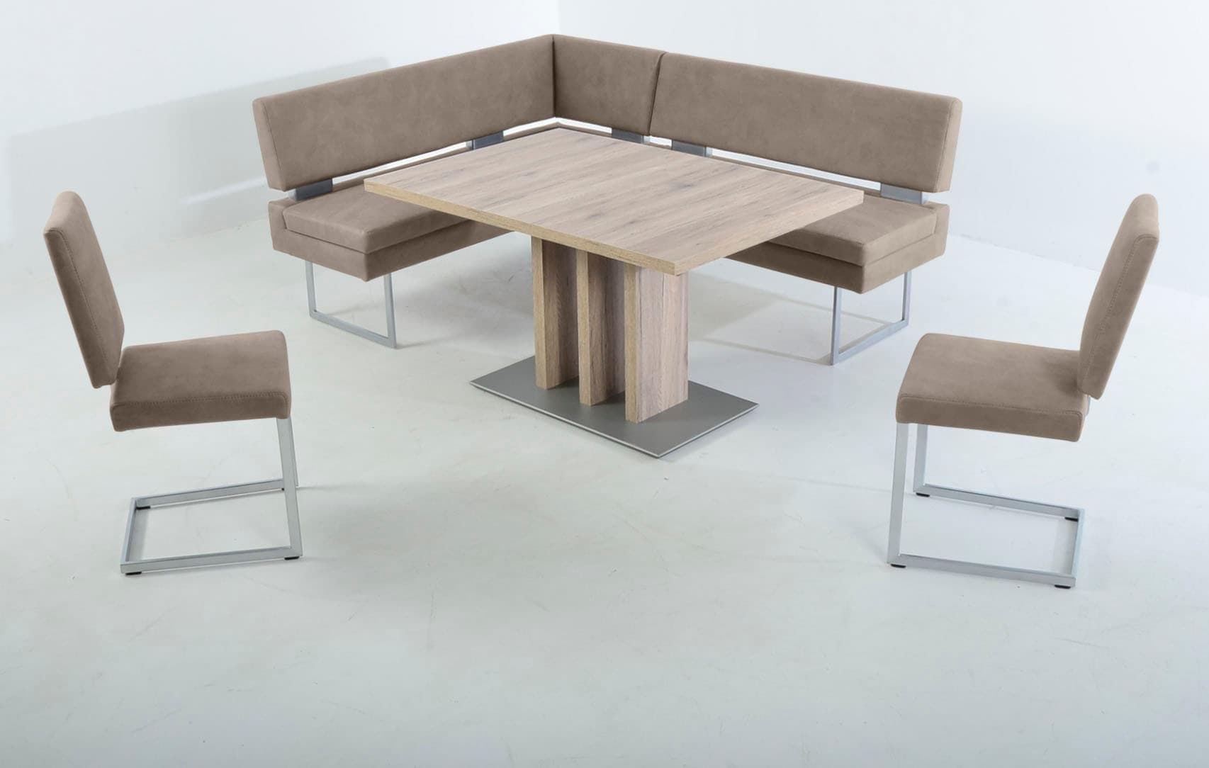 K+W Komfort & Wohnen Essgruppe Santiago Beige mit ausziehbarem Tisch