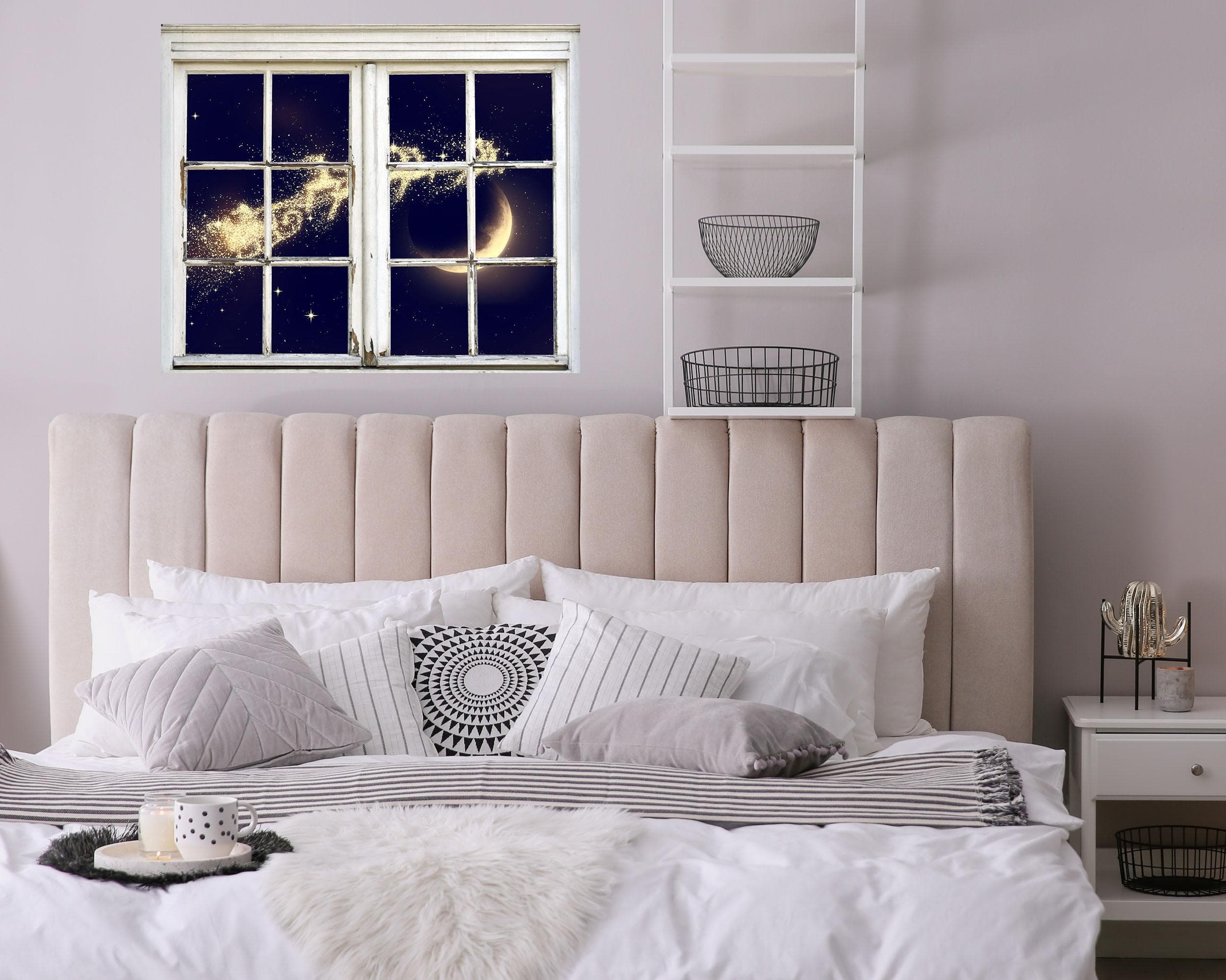 Queence 3D-Wandtattoo Weihnachtsmann im Schlitten - Selbstklebend