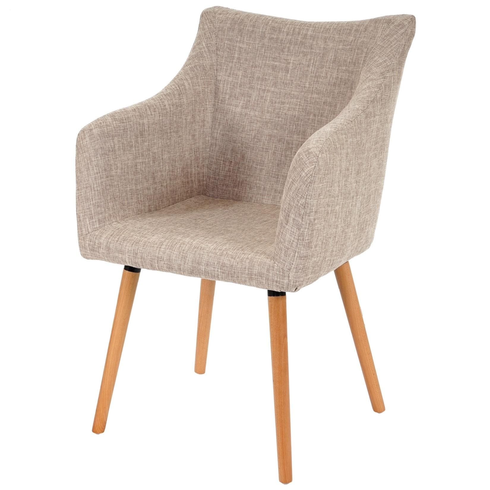 Esszimmerstuhl Vaasa T382 Retro-Design Textil Creme/Grau