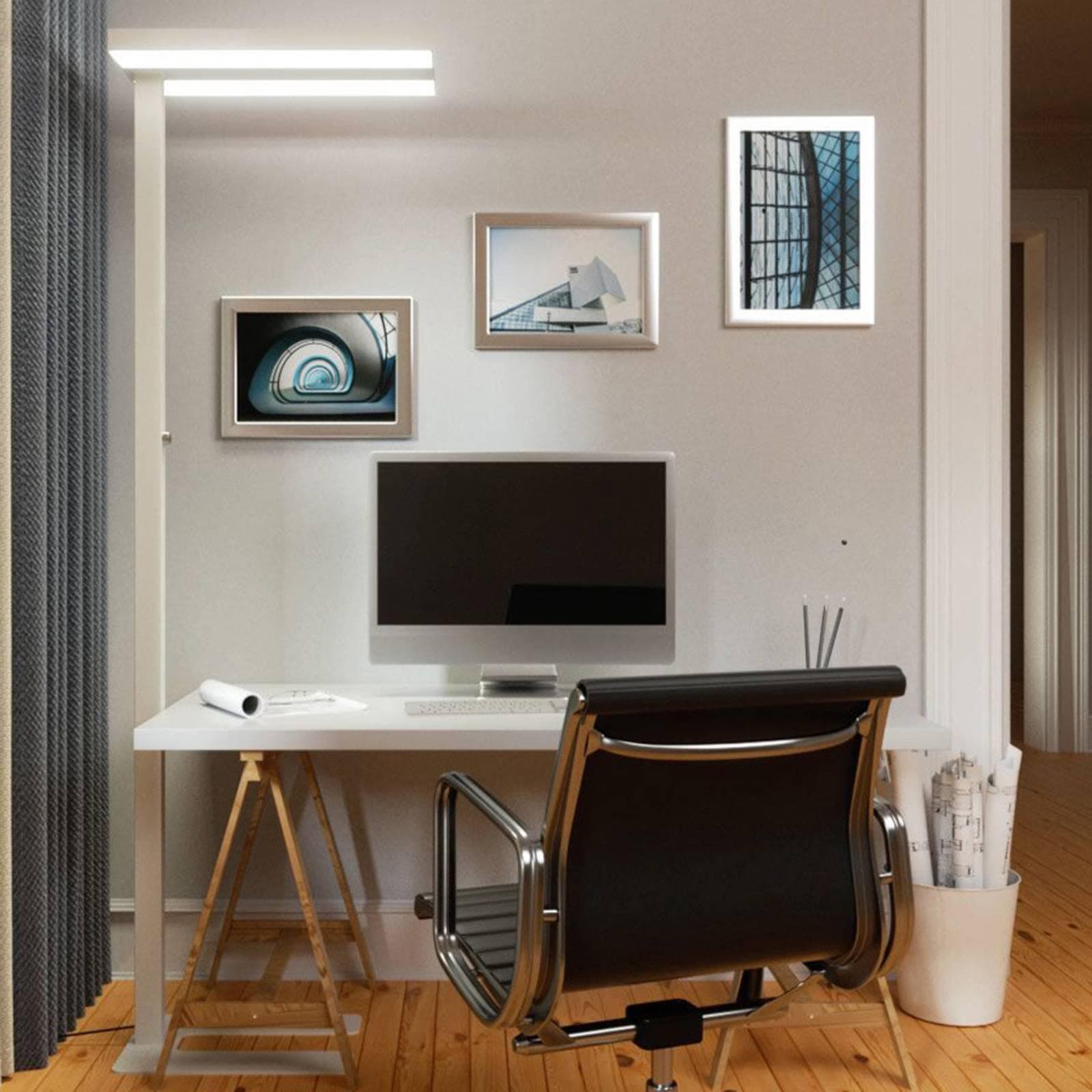 Arcchio LED-Stehlampe Logan Basic Weiß Dimmbar