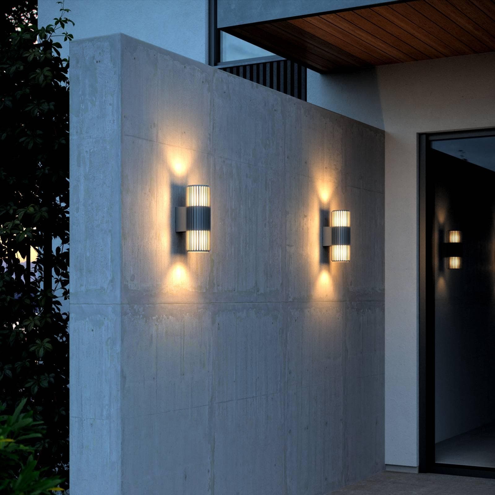 Nordlux Außen-Wandleuchte Aludra Double Schwarz Aluminium IP54