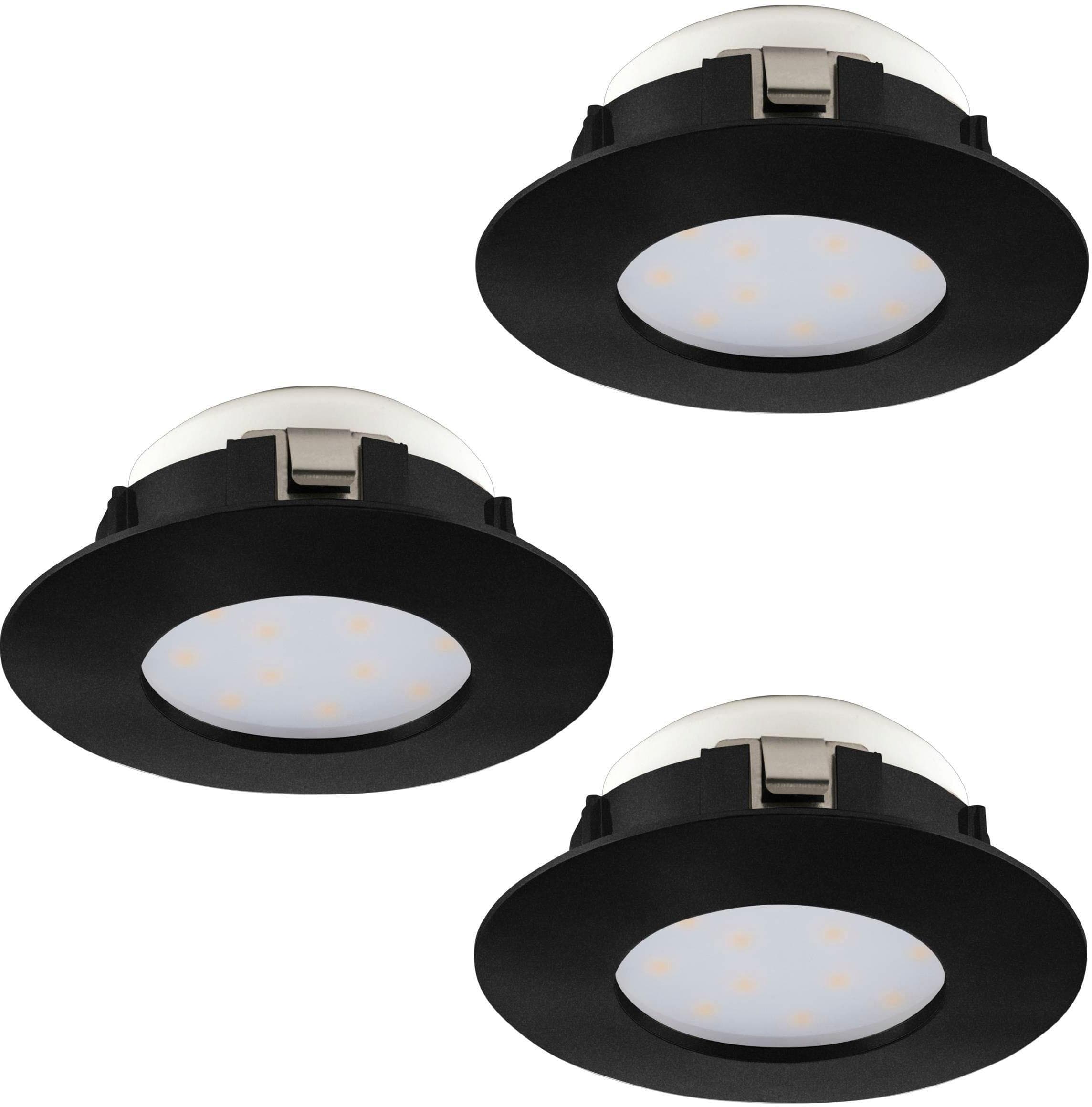 EGLO Deckenleuchte PINEDA Schwarz LED Einbaustrahler