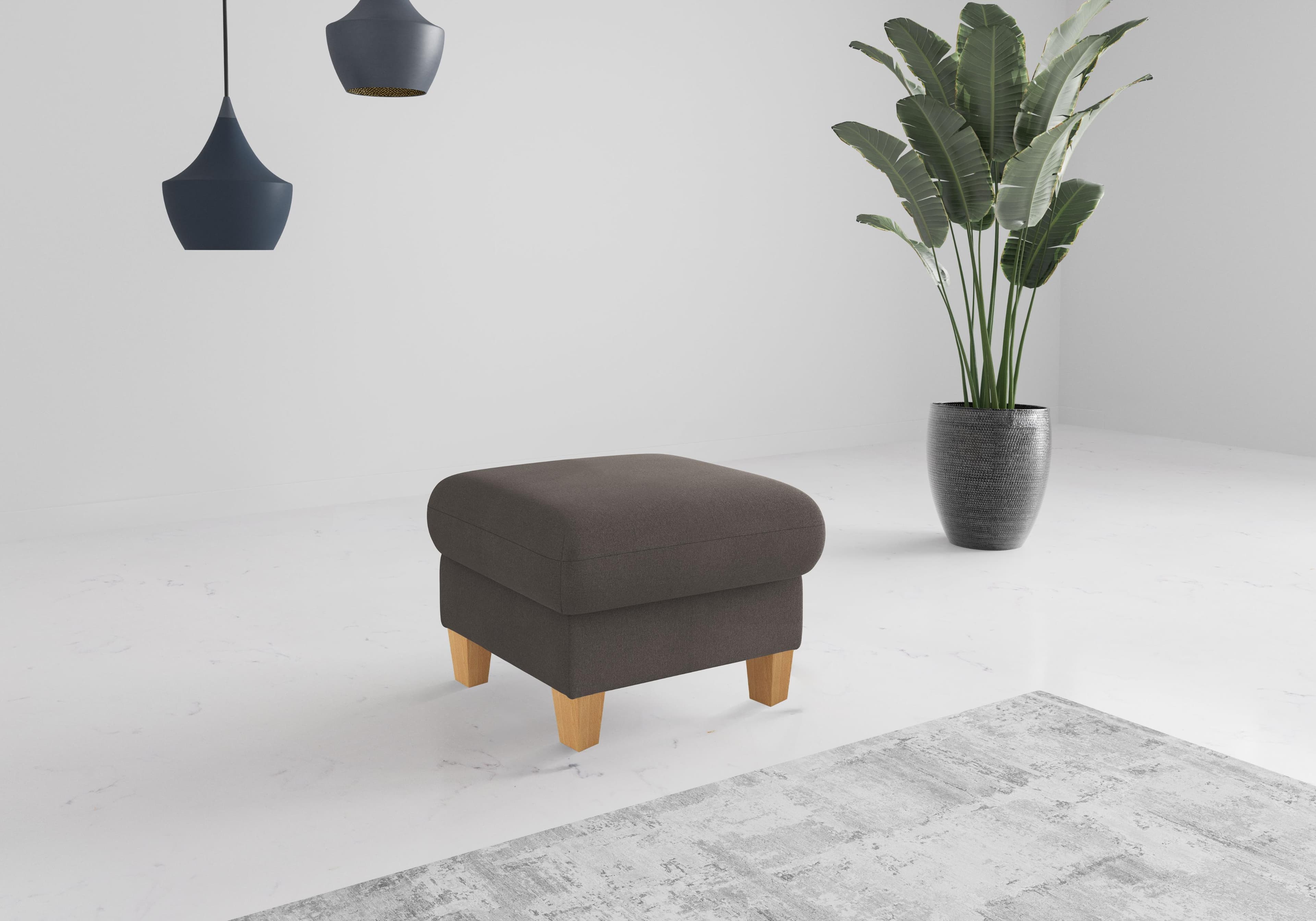 Home Affaire Polsterhocker Rochelle Grau mit Stauraum