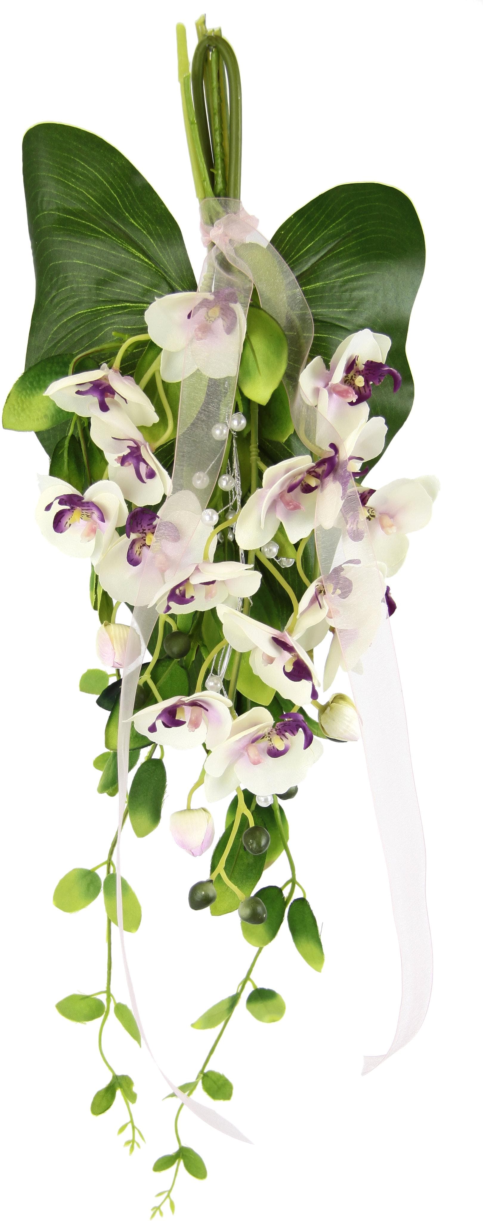 I.GE.A. Kunstblume Orchidee - Elegante Wanddeko & Tischdekoration