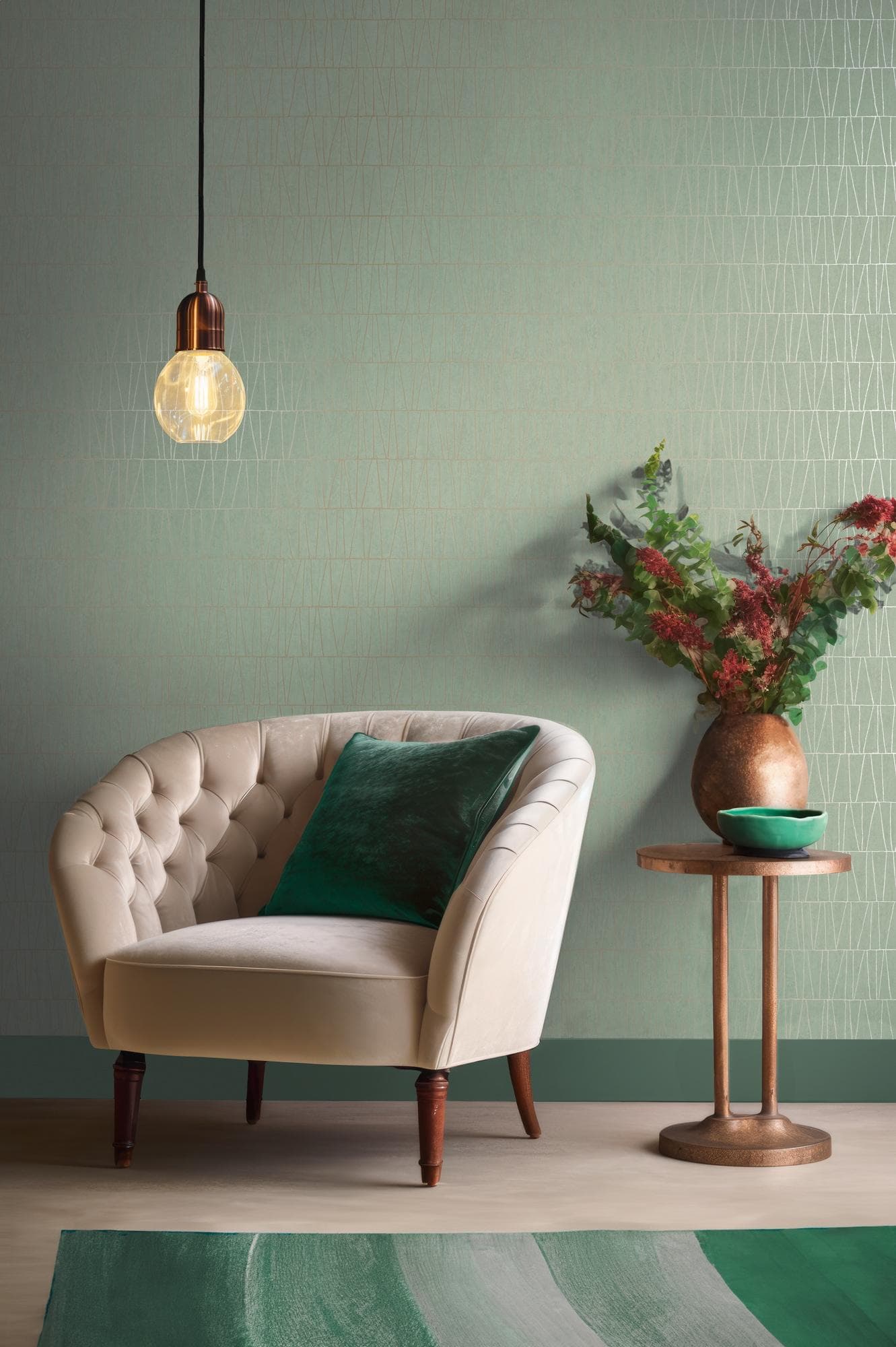 A.S. Création Jade 2 Grafiktapete Metallic-Effekt Grün