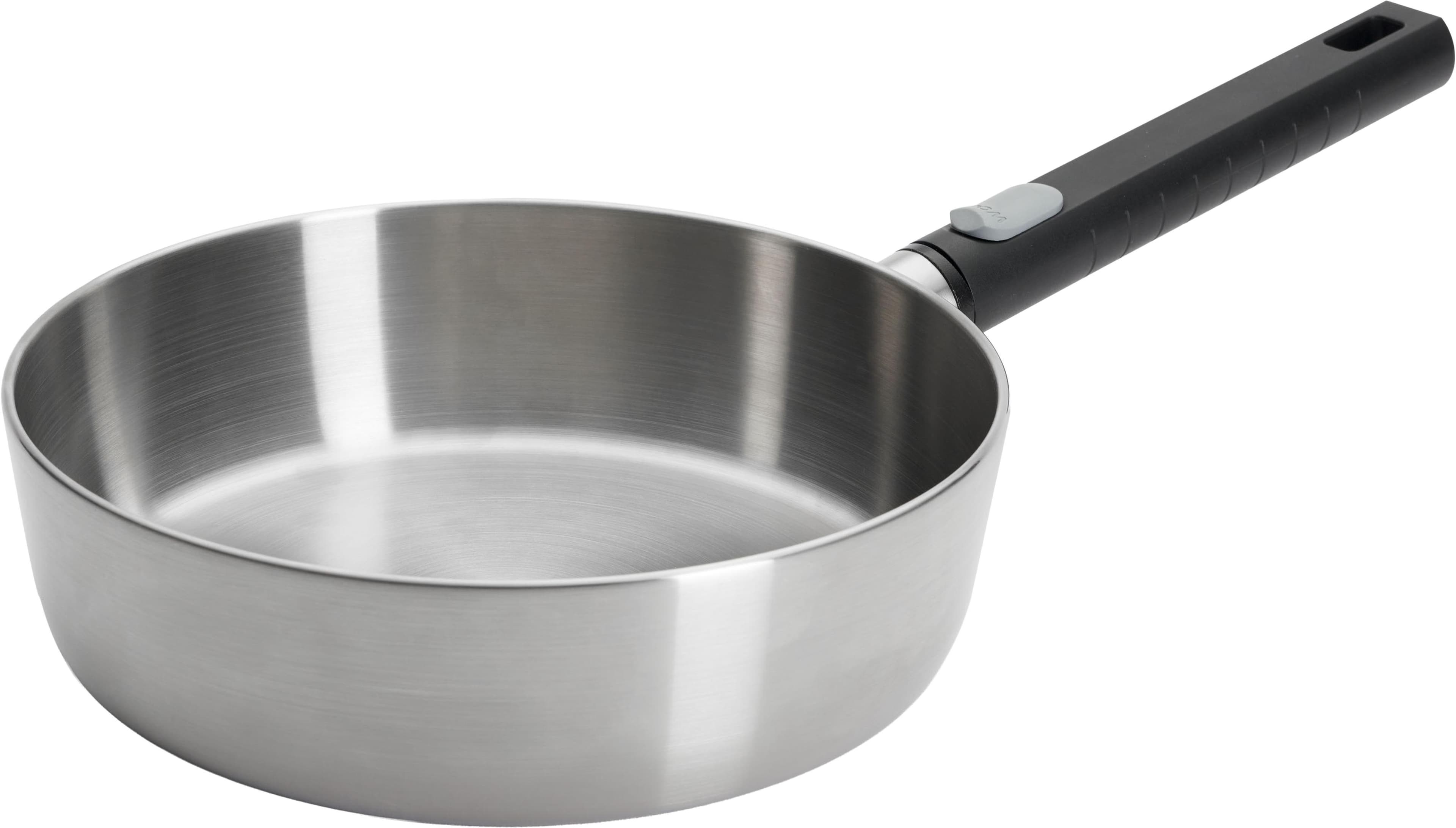 Moderne Schmorpfanne aus Edelstahl