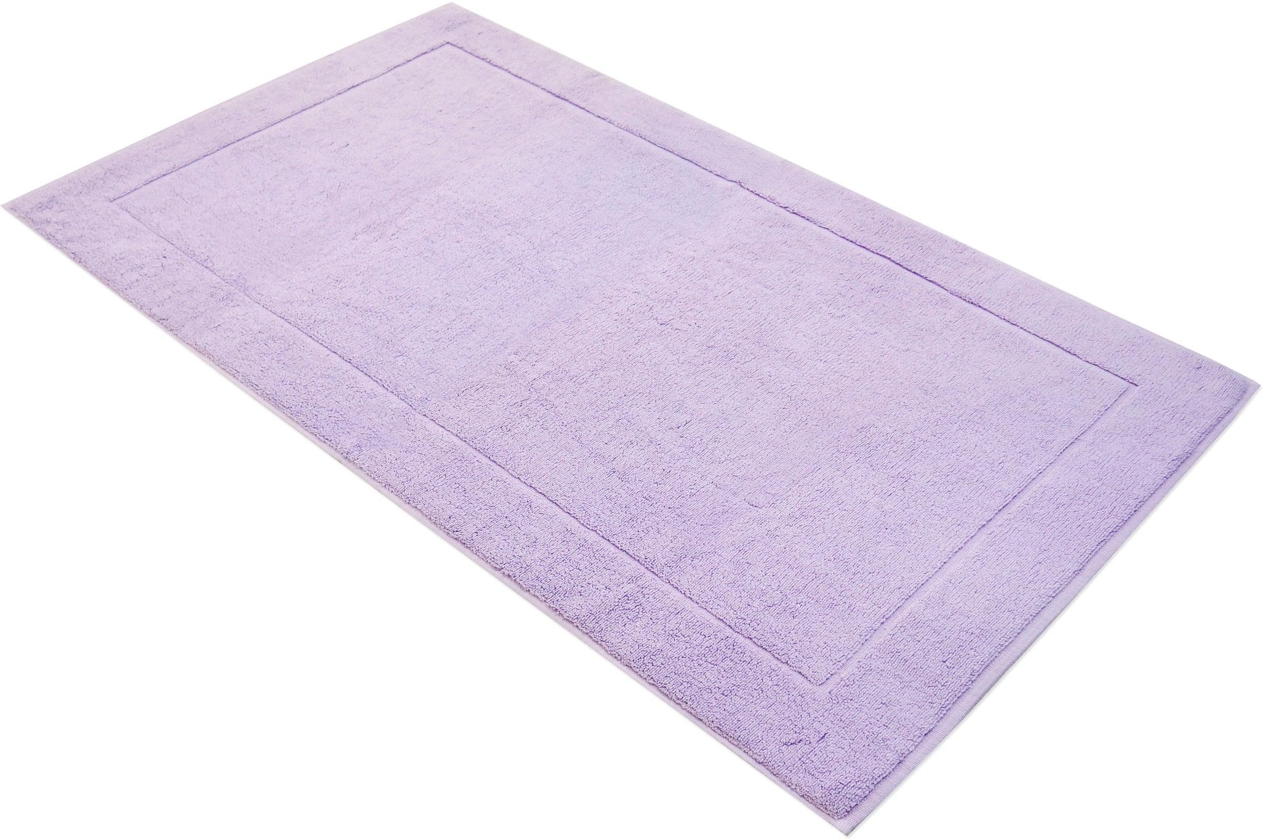 Badematte aus Baumwolle in Lila und Lavendel