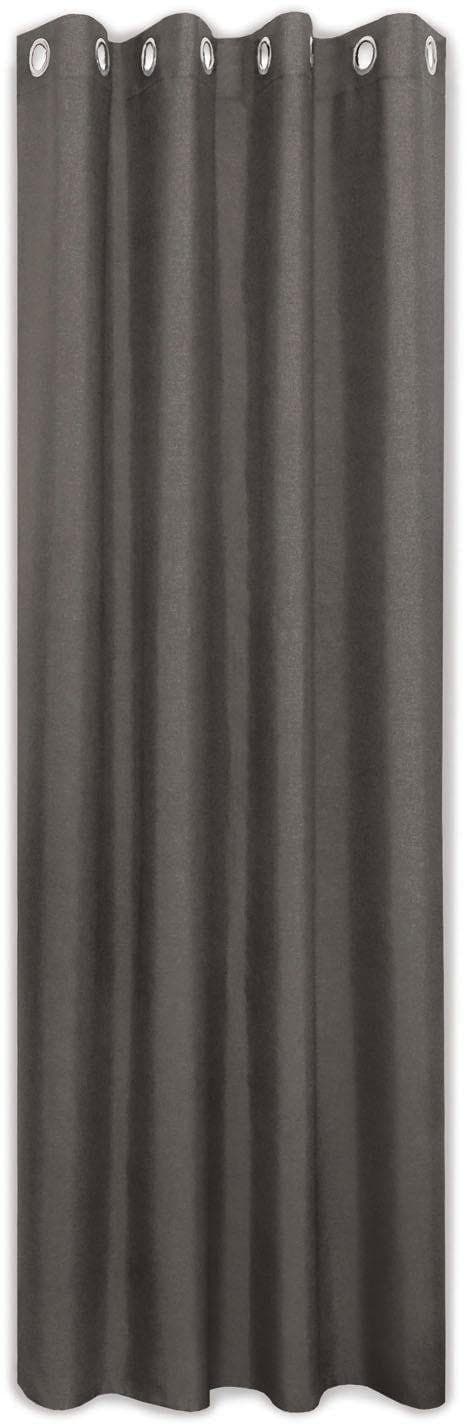 Trend Line Gerster Vorhang MACY - Blicktdichter Ösenschal aus Dekostoff in Grau
