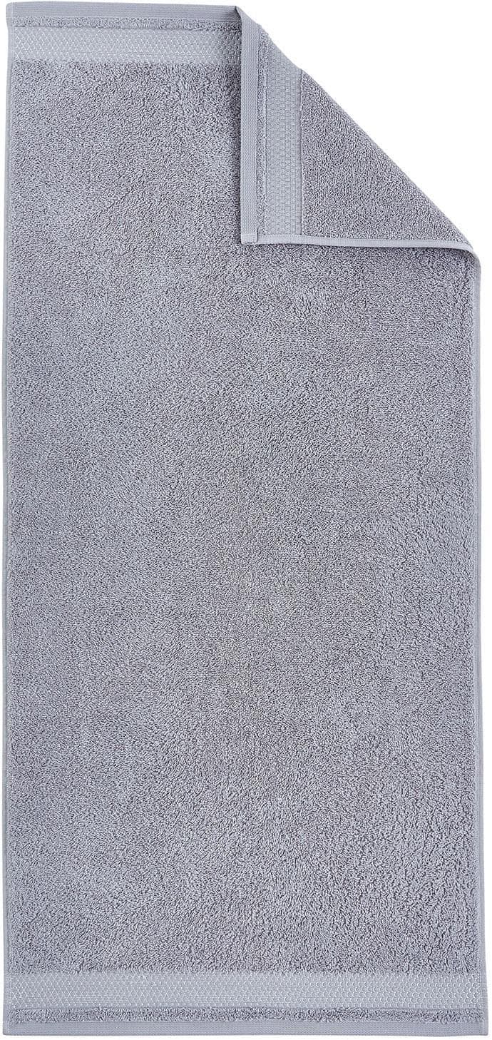 DYCKHOFF Duschtuch Gloss Silber Frottier Baumwolle mit Glanzgarn Bordüre