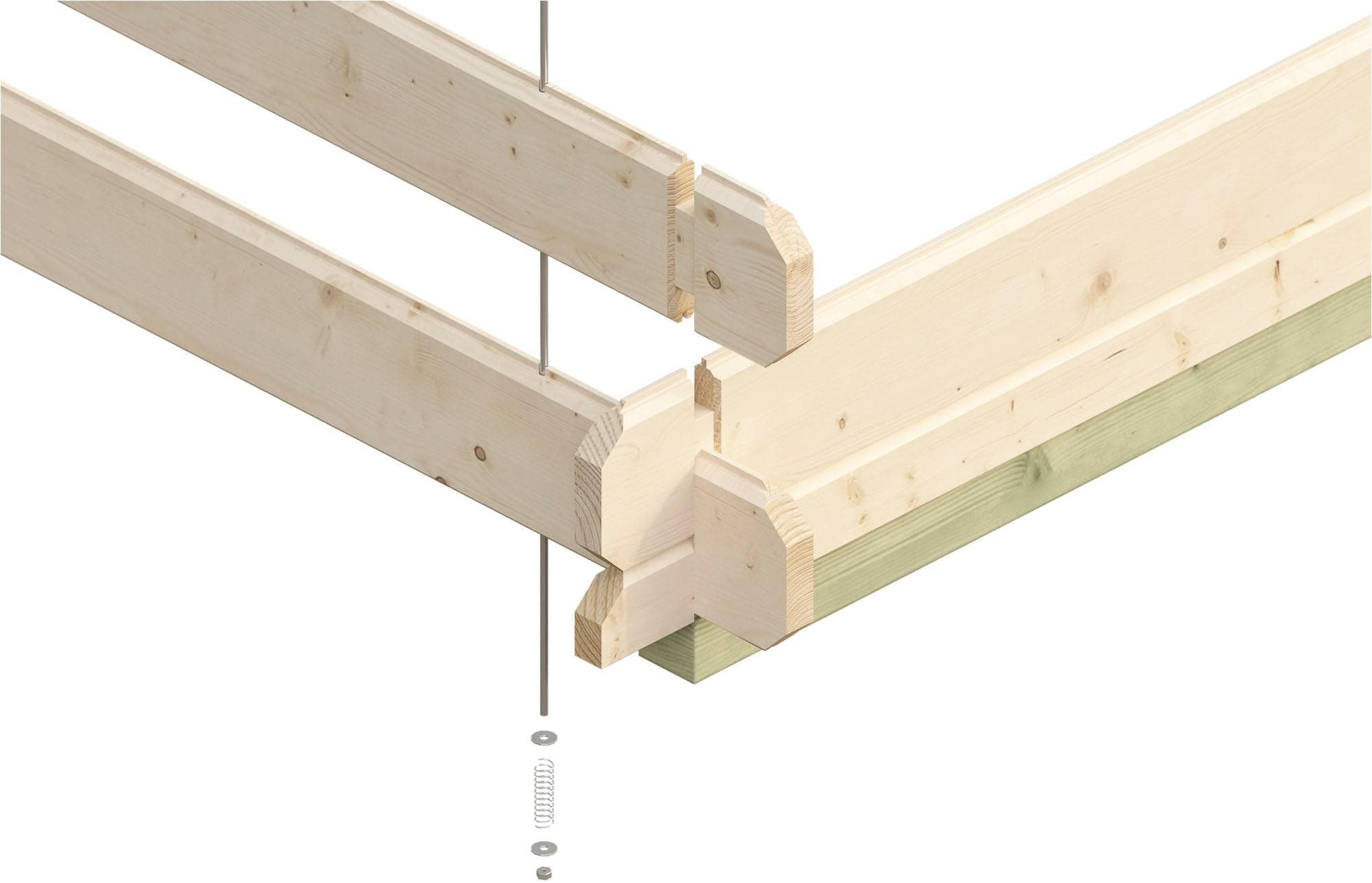 Gartenhaus SKANHOLZ Como 2 Blockbohlensystem Holzwerkstoff
