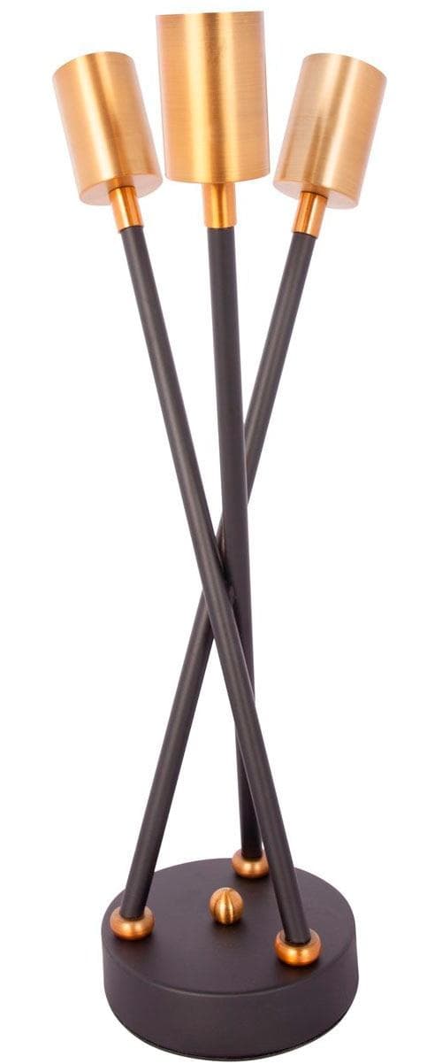 Kayoom Cantus Tischleuchte: Handgefertigte Goldene Tischlampe mit 3 Leuchten