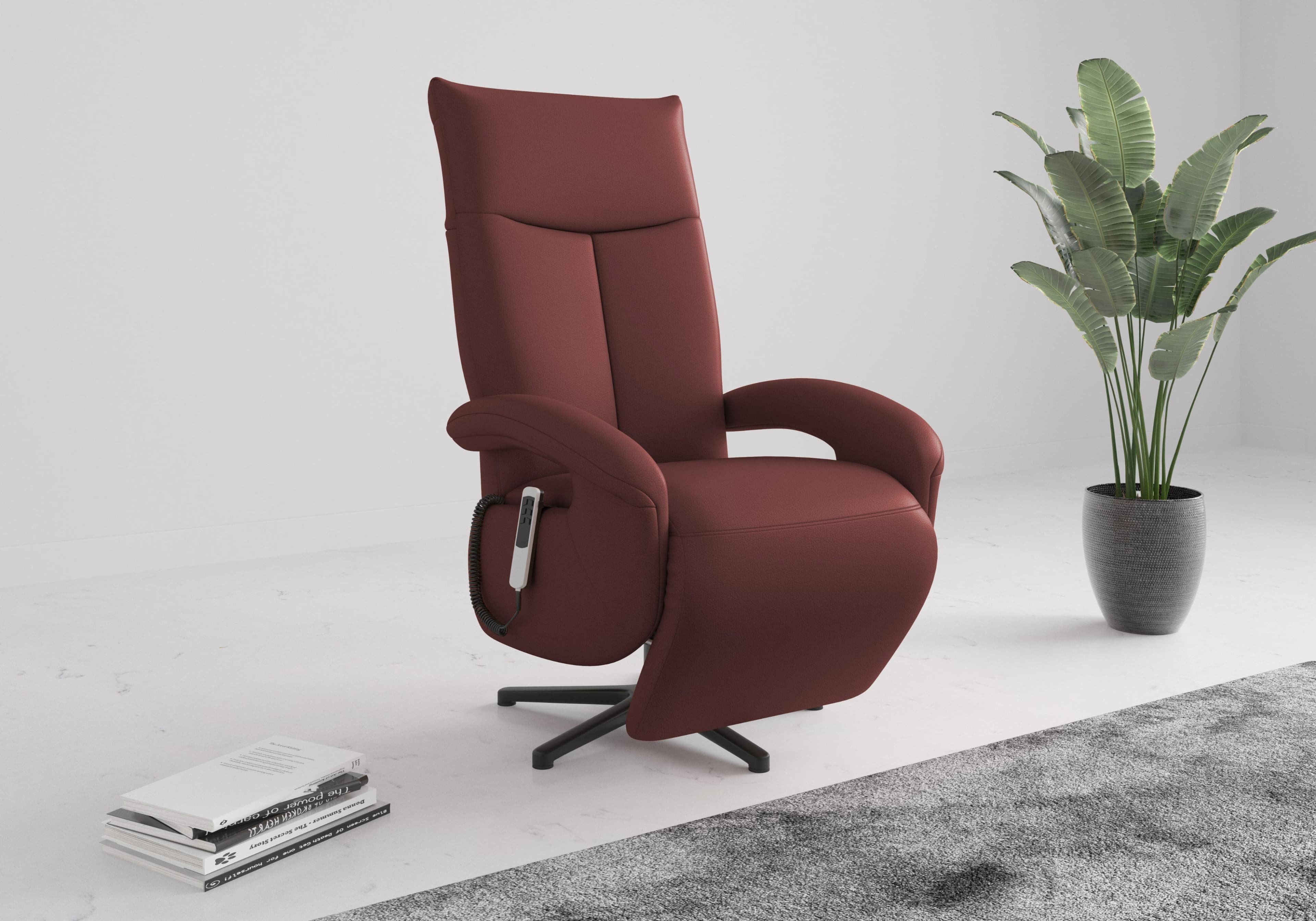 SIT & MORE TV-Sessel Amica Merlot mit Aufstehhilfe & Drehfunktion