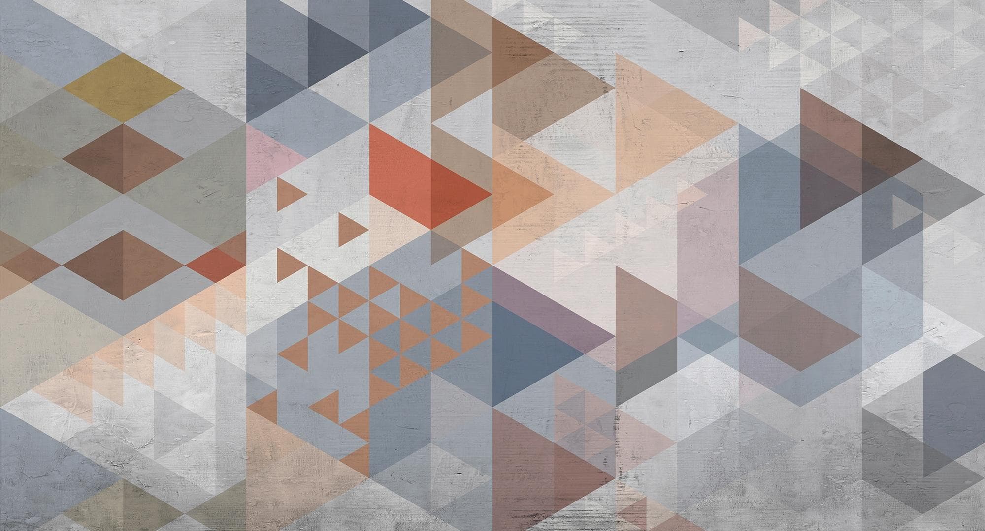 ARCHITECTS PAPER Fototapete Atelier 47 Vintage Triangle 1 Blau Braun 3D-Optik