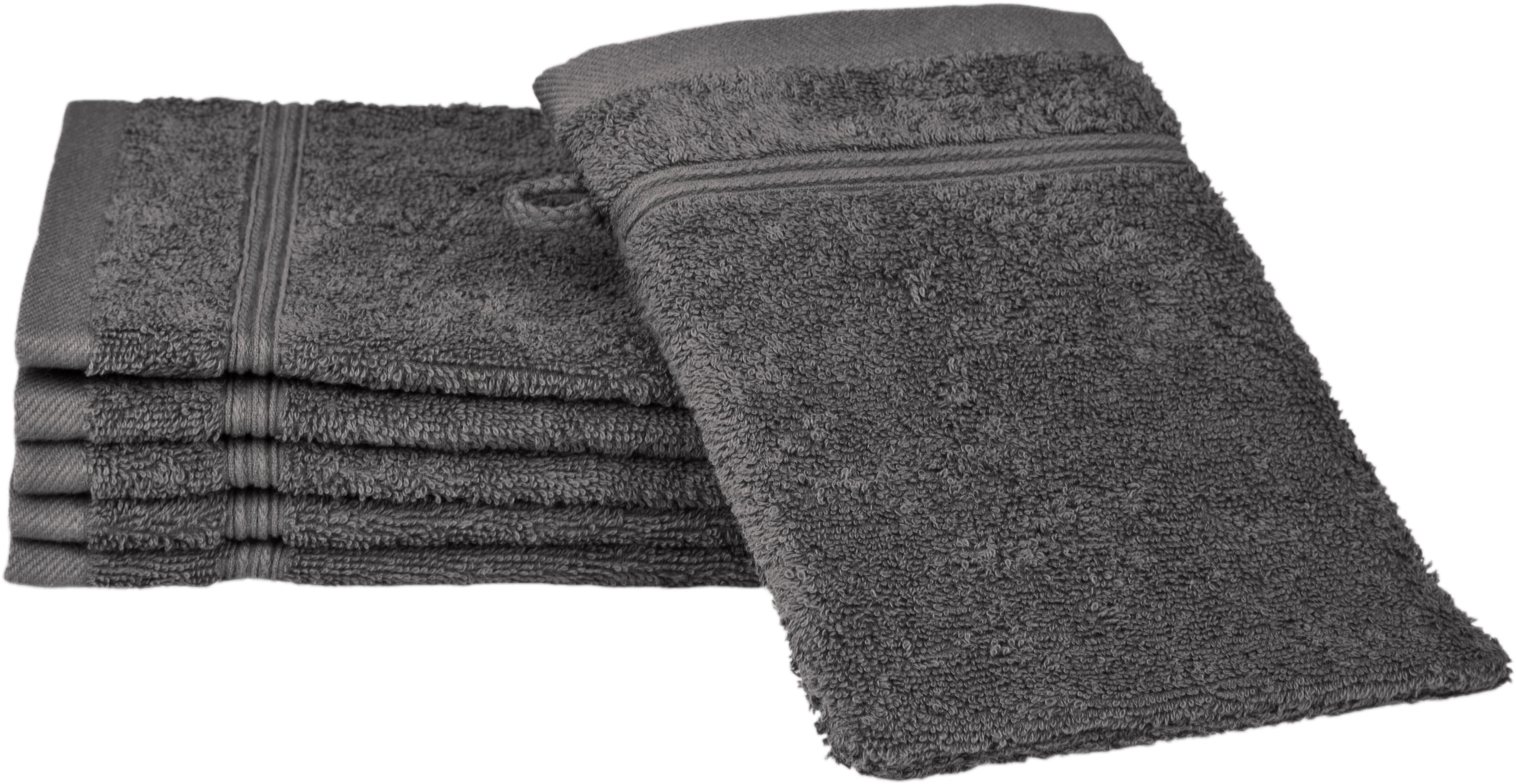 ROSS Rubin Waschhandschuh Grau 100% Baumwolle