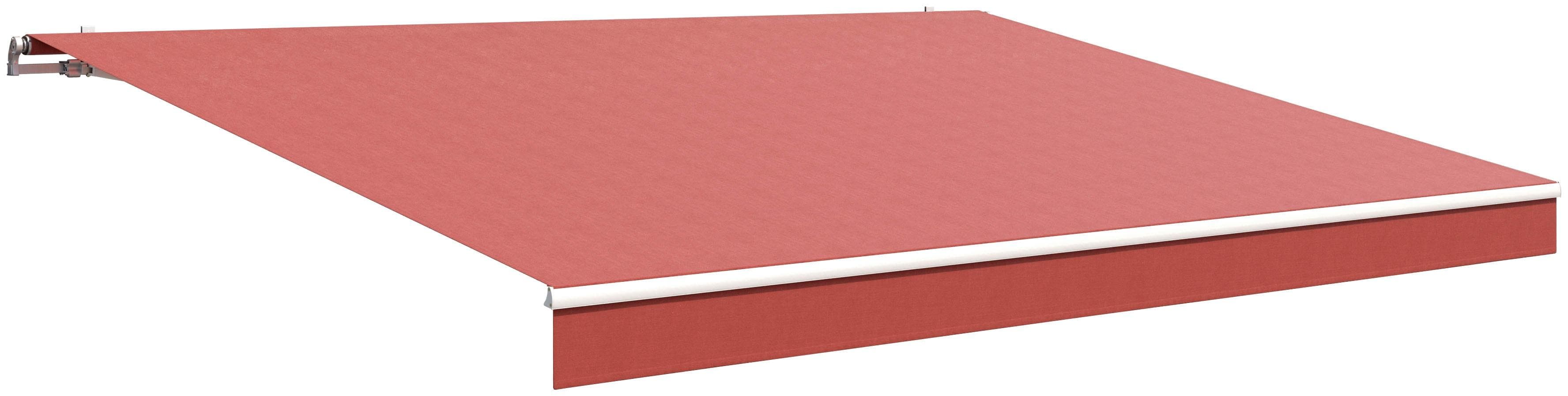 Gelenkarmmarkise Classic in Rot/Rostrot, 450x25x78 cm