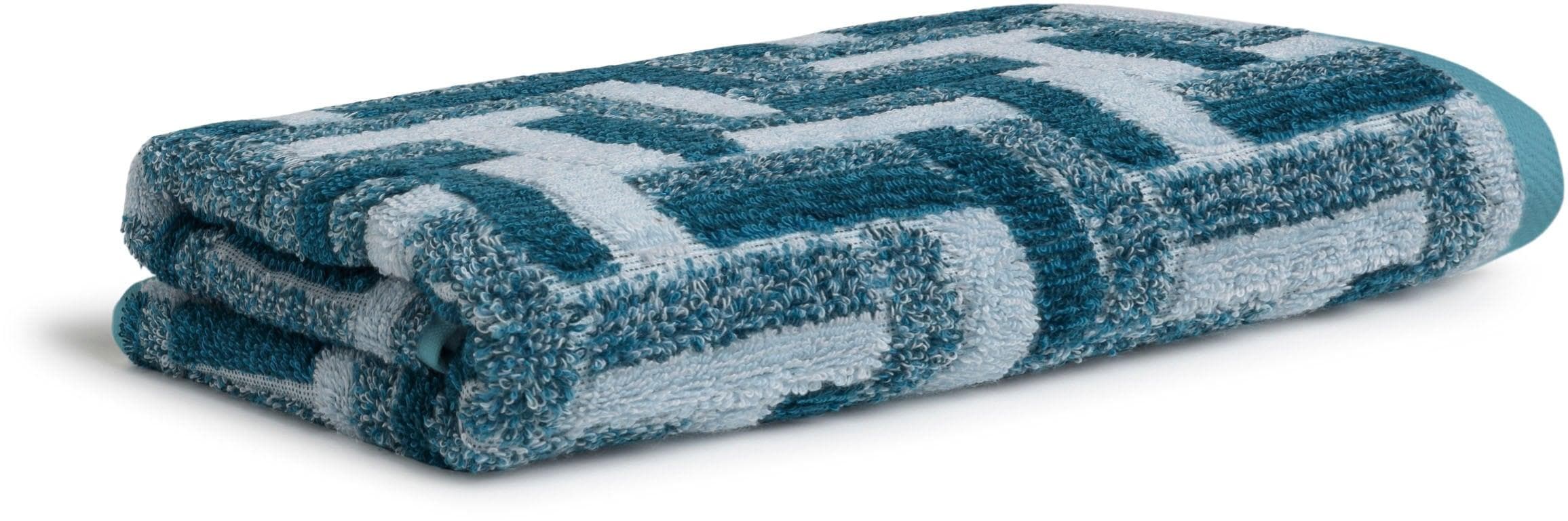 Badetücher MÖVE Tide Jacquard-Design Lagoon/Aqua