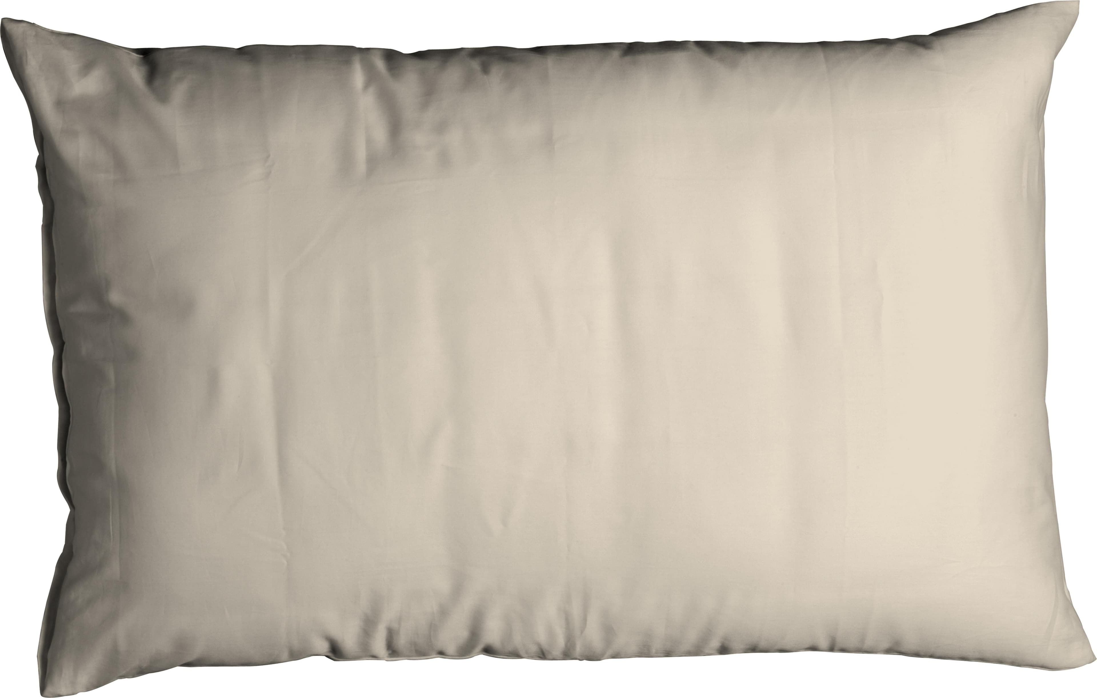 CASATEX Kissenbezug Uni Creme Satin Baumwolle