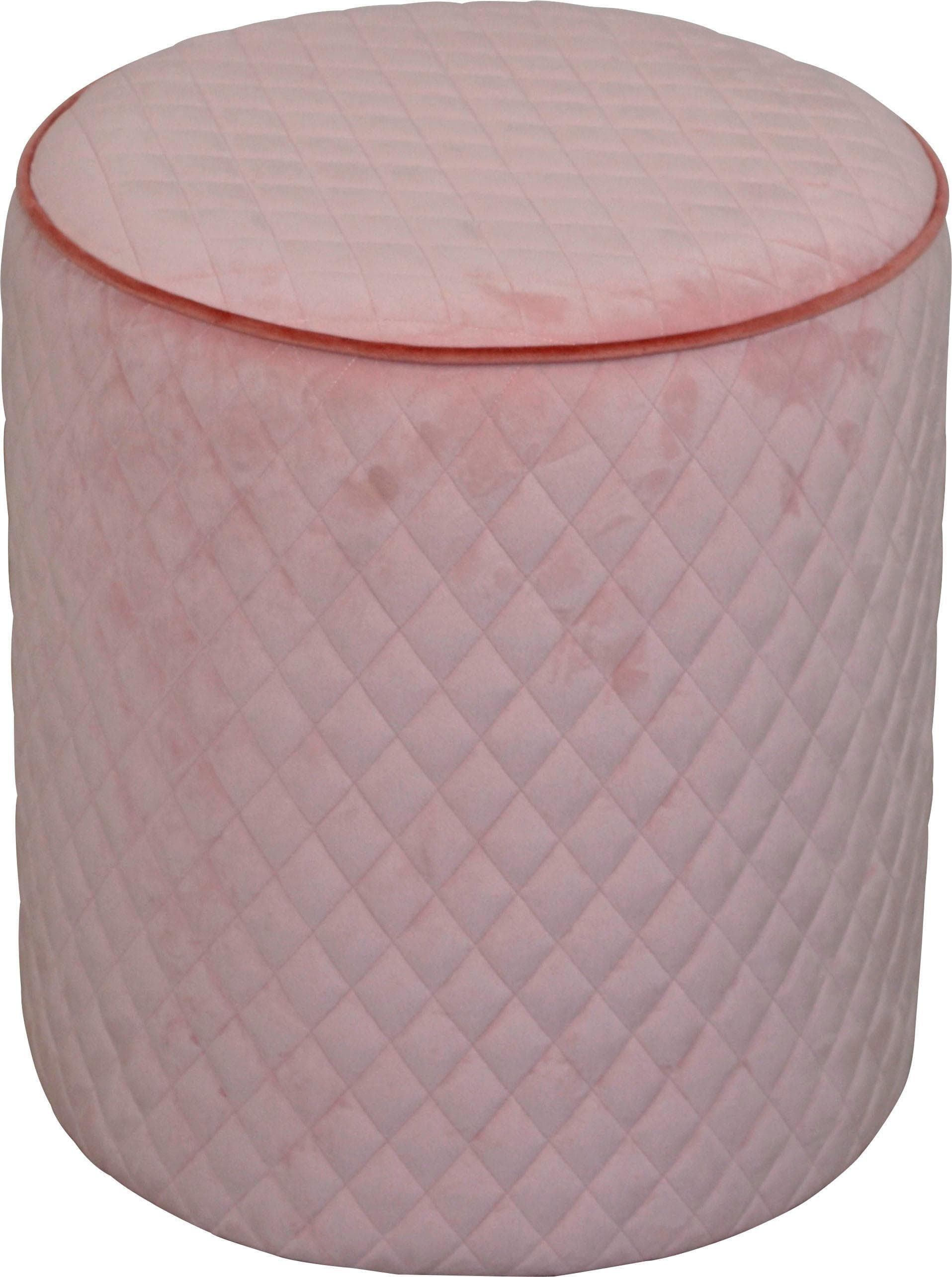 Home Affaire Hocker Rosa Samtbezug Kompakt