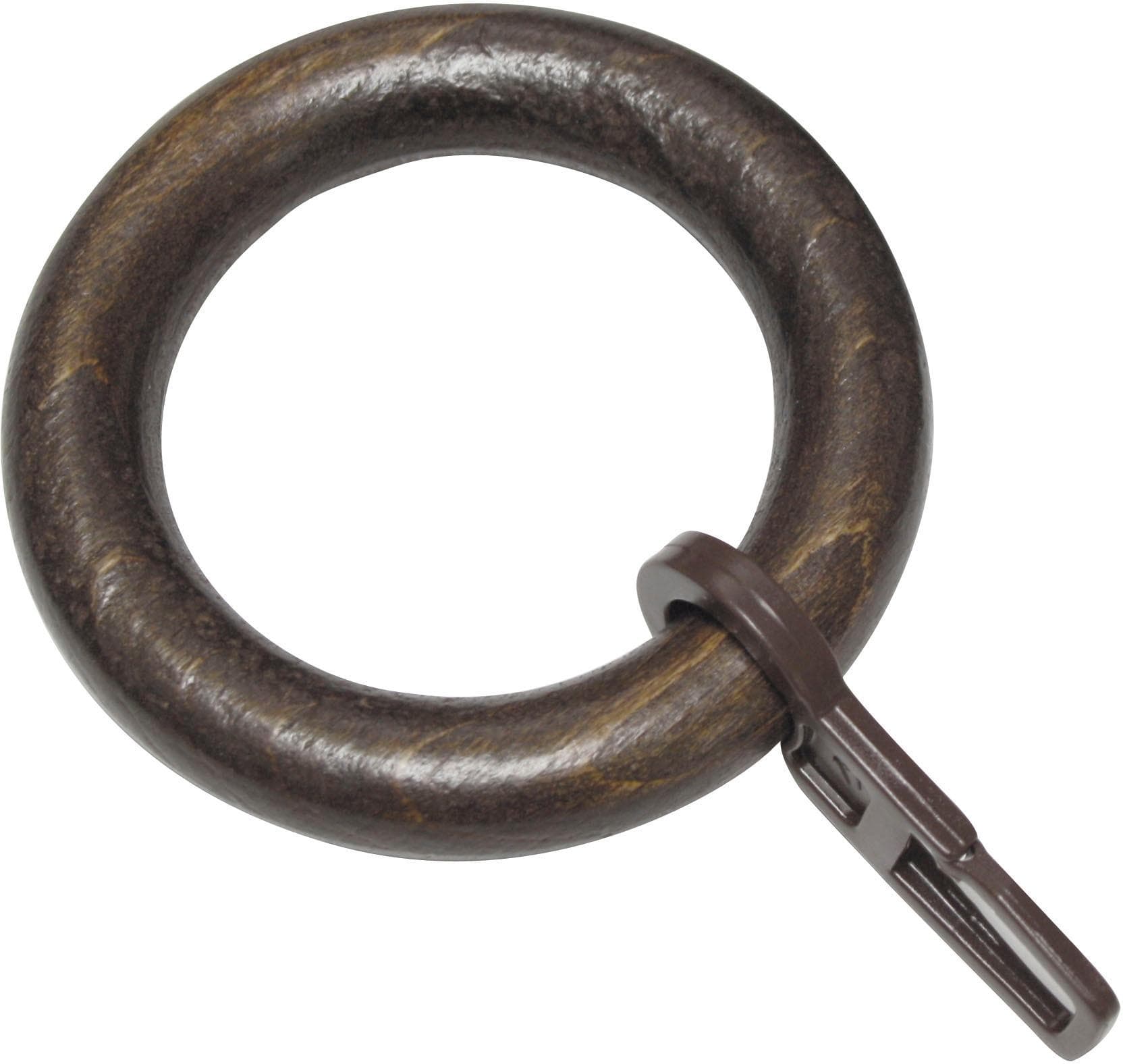 GARDINIA Lugano Classic Holz Gardinenstangen-Set mit Endstücken und Ringen