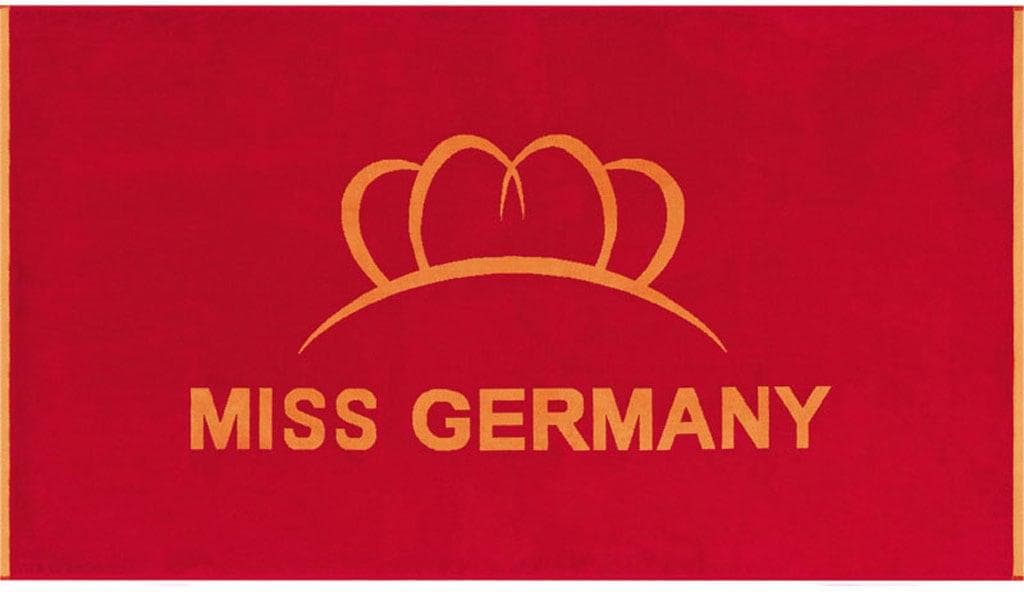 Miss Germany Velours Strandtuch mit Logo-Motiv