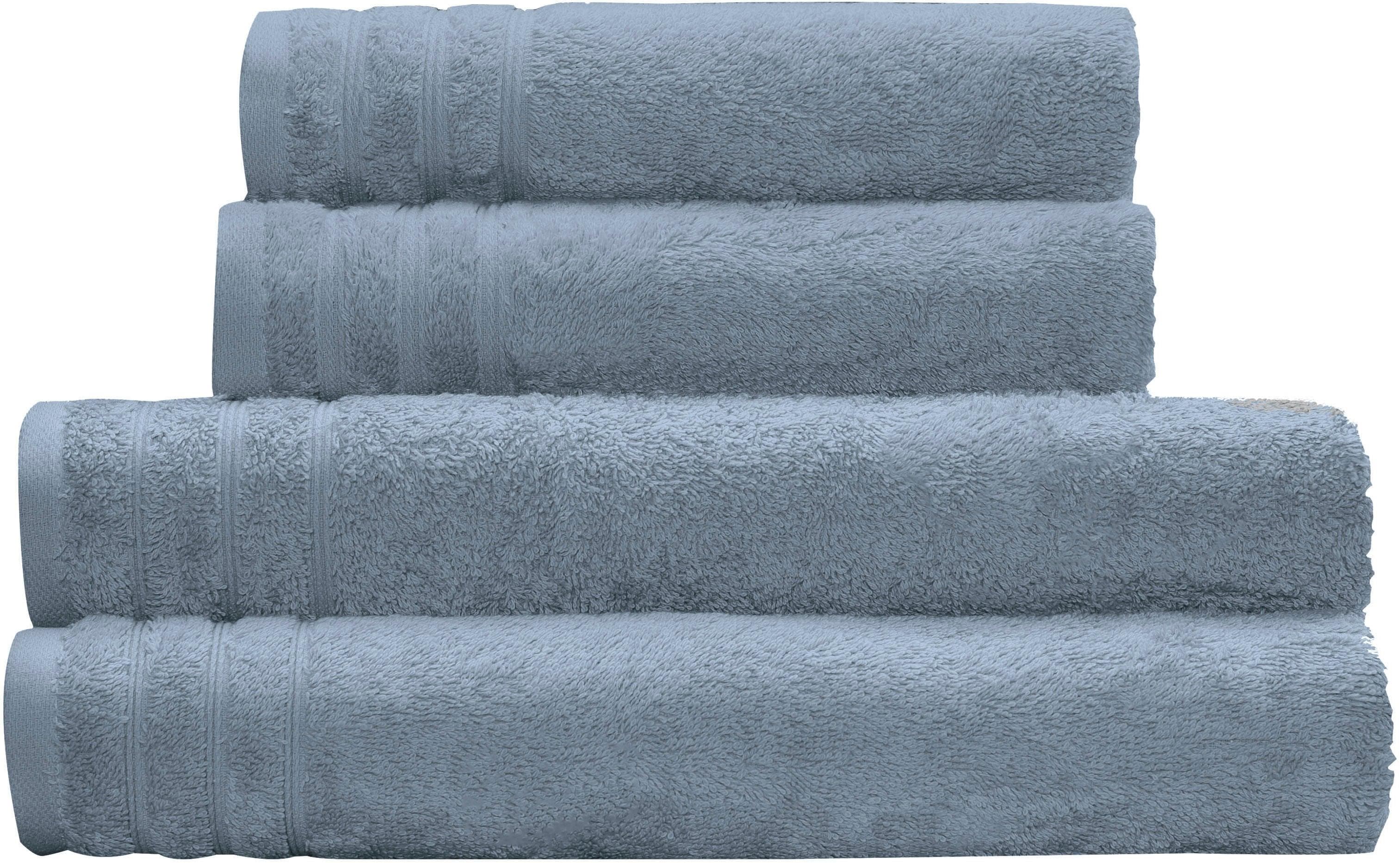 Kleine Wolke Handtuch Set Royal 4-tlg. Stahlblau Baumwolle