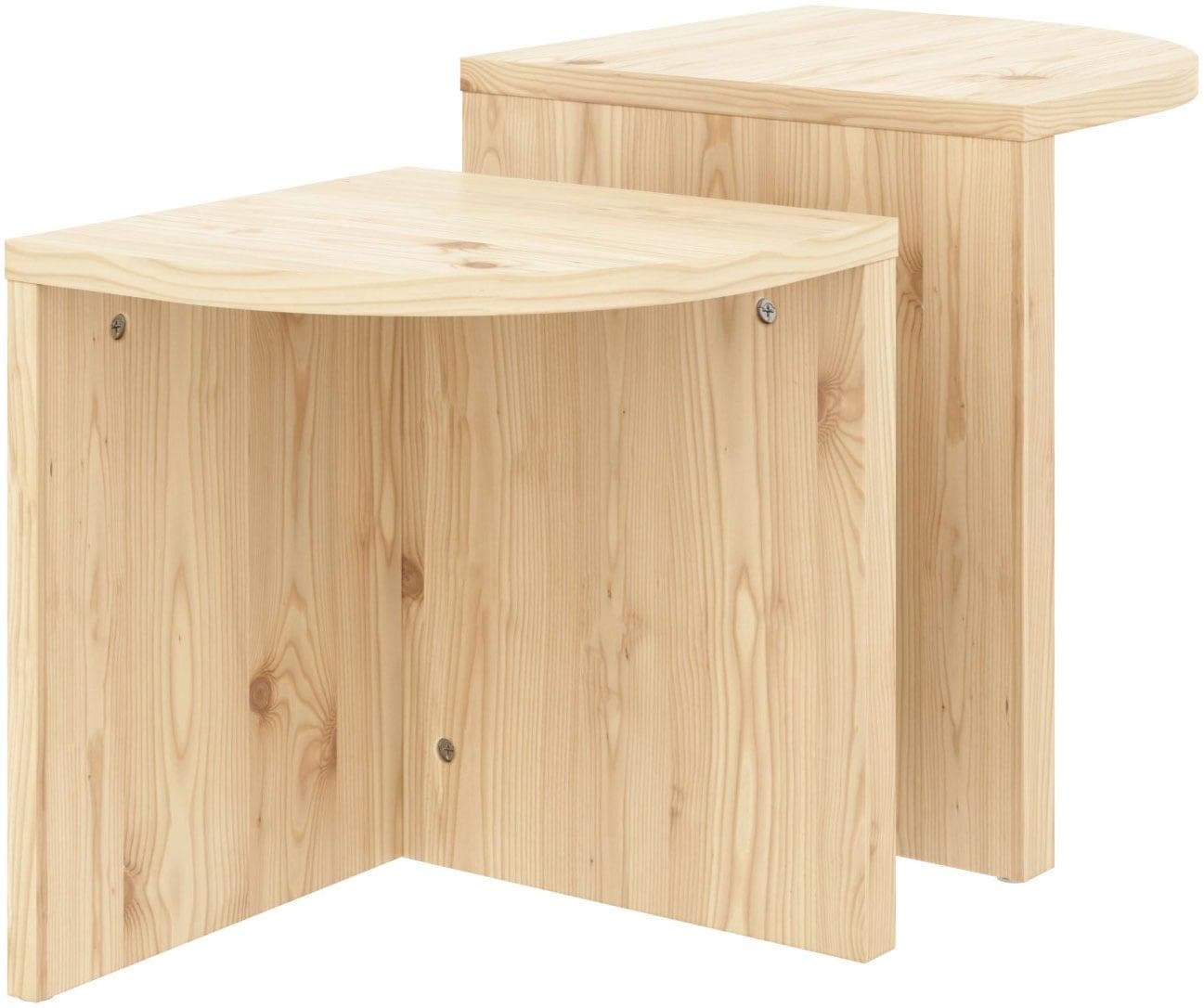 Karup Design COMBINE Satztisch Set 2-tlg. Beige Natur Kiefernholz