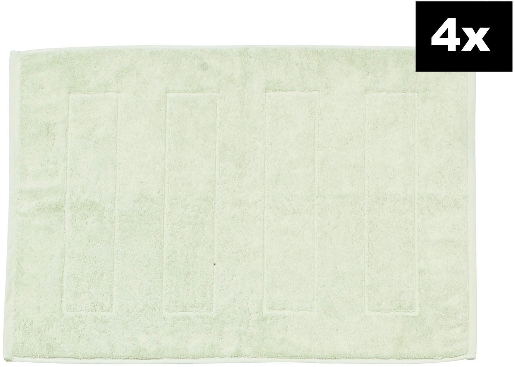 Elegante Badematte aus Baumwolle und Walk-Frottier in Light Grün