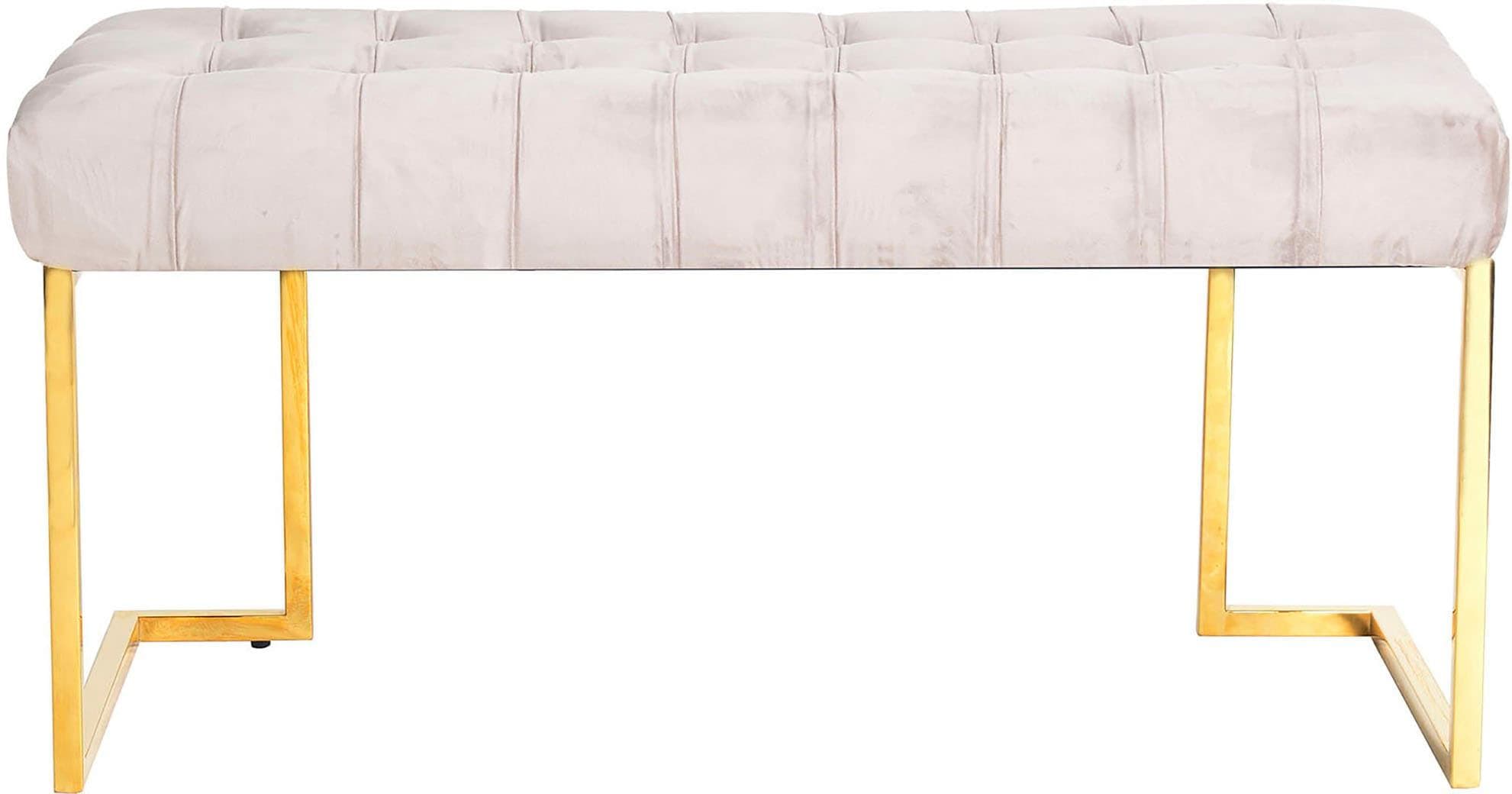 KAYOOM Sitzbank Rare 225 Taupe mit goldenem Gestell