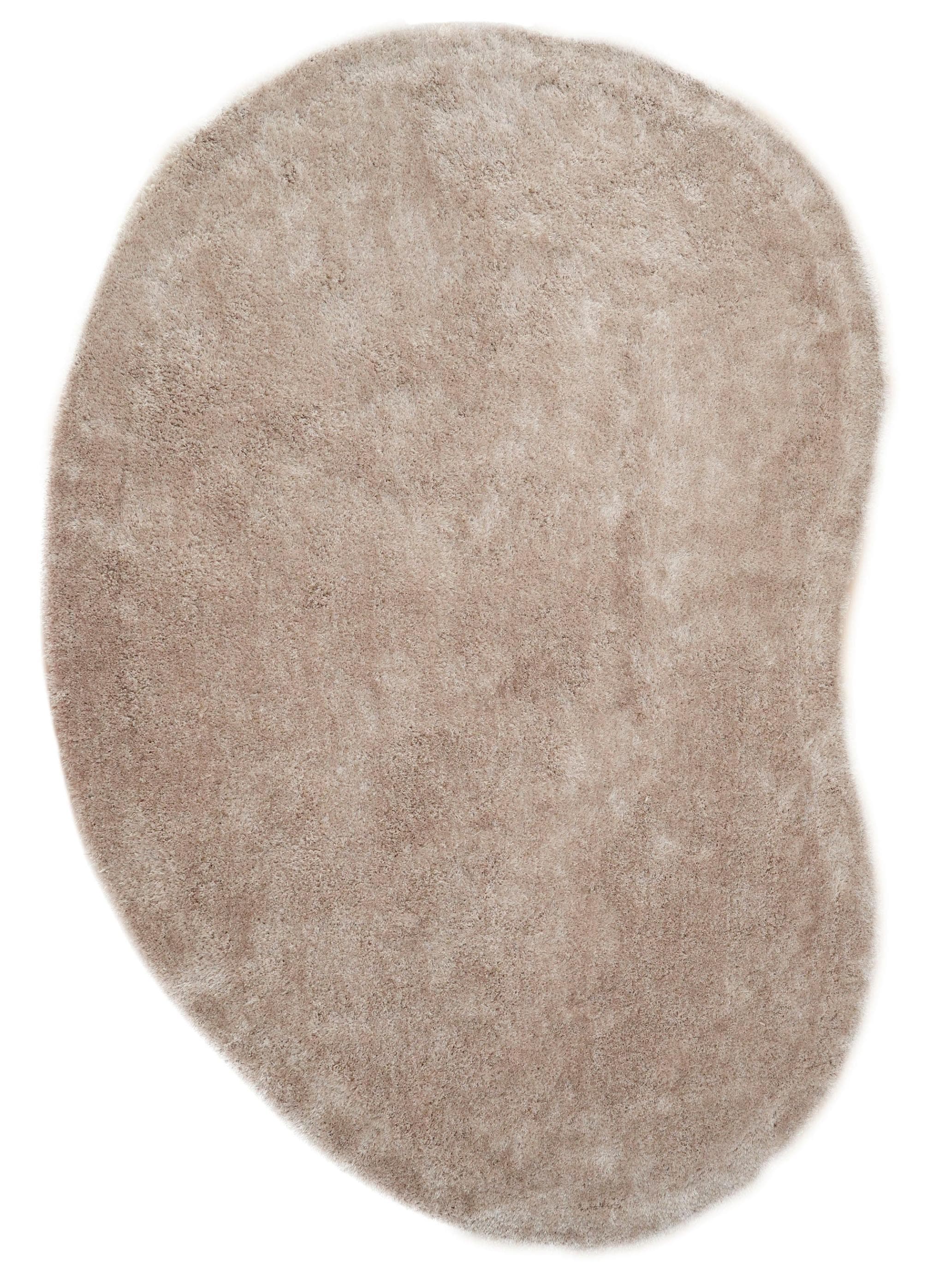 Bruno Banani Hochflor-Teppich Dana Bean Shape Beige Uni