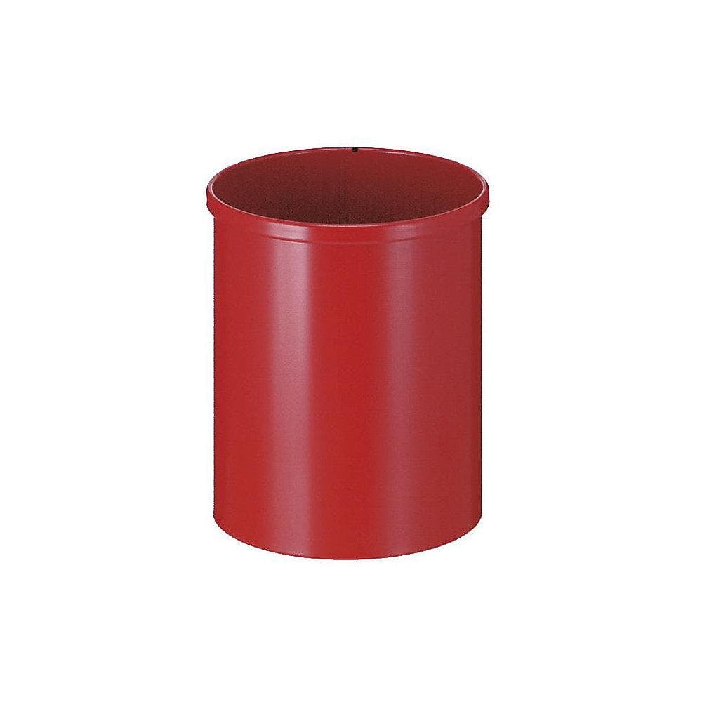 V-Part Runder Papierkorb Metall 15 Liter Rot