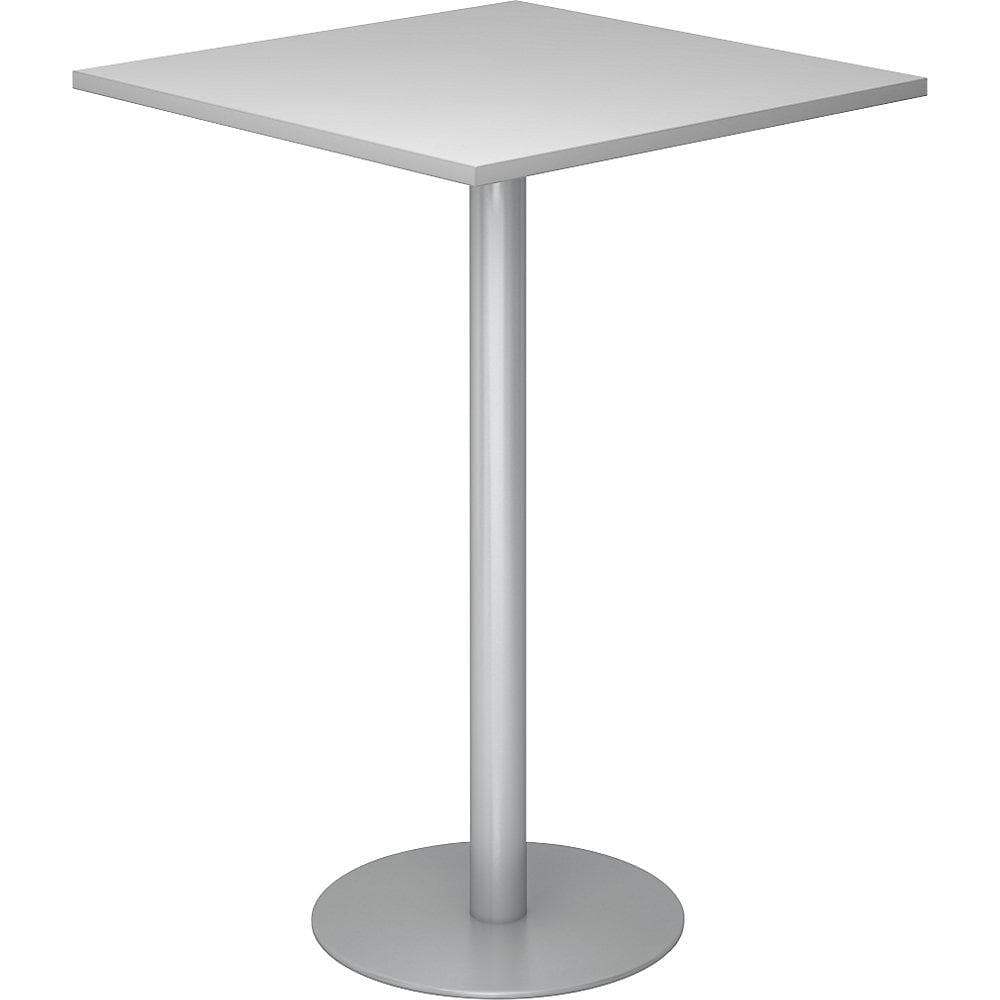 Kaiserkraft Stehtisch lichtgrau/silber quadratisch