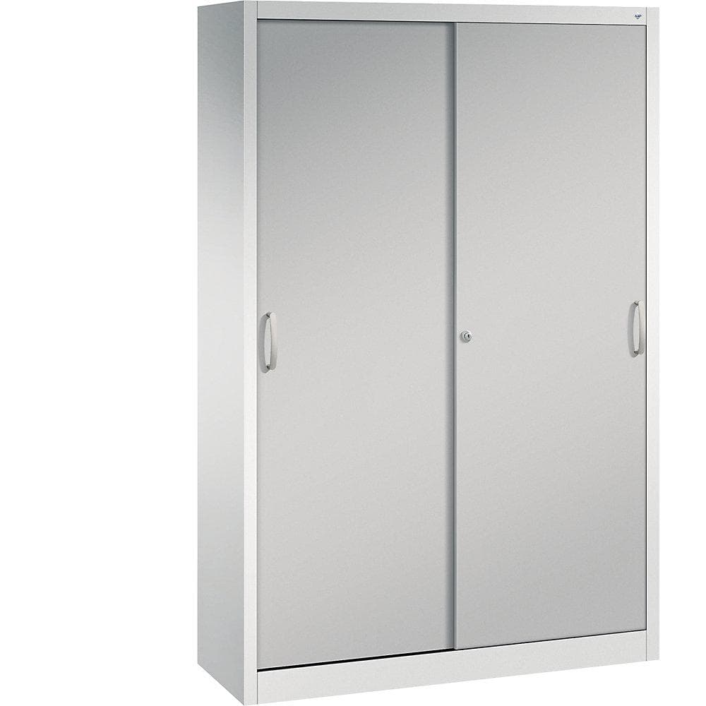 C+P ACURADO Schiebetürenschrank lichtgrau/weißalu