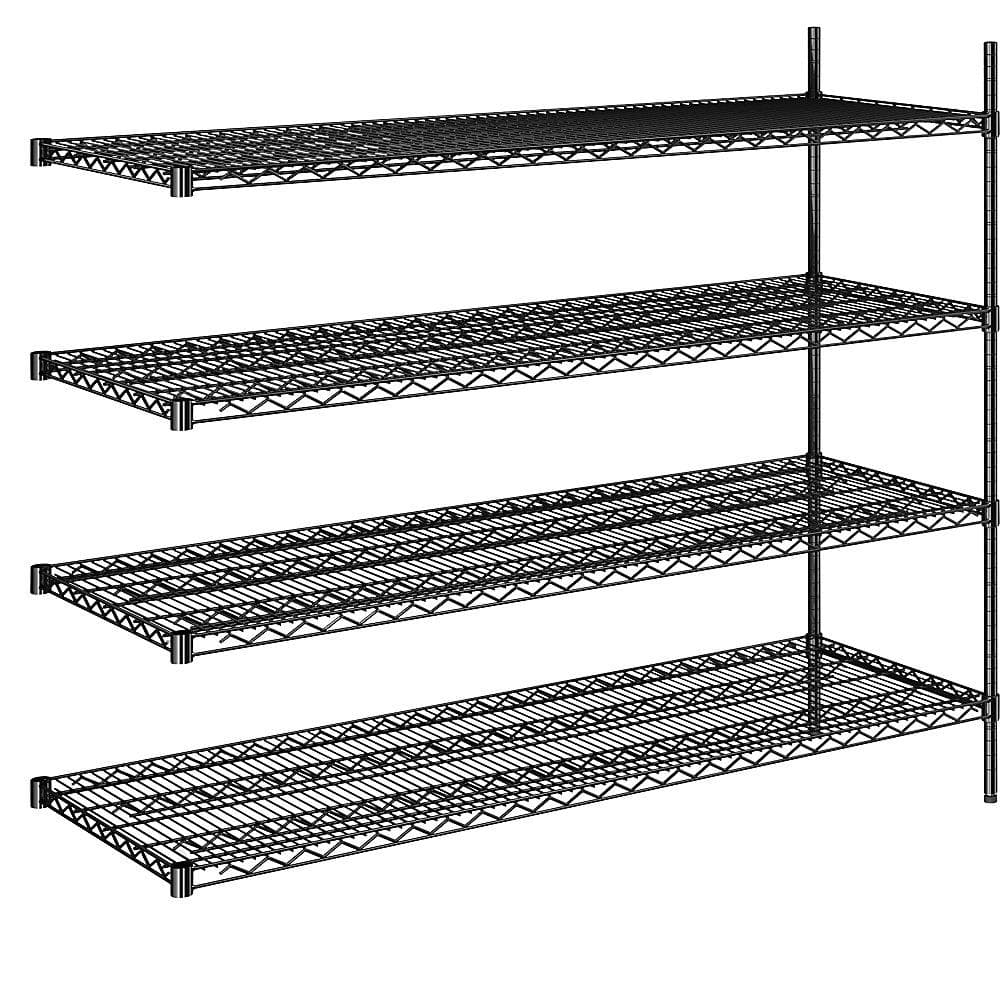 Kaiserkraft Stahldraht-Gitterregal Schwarz 250 kg Fachlast