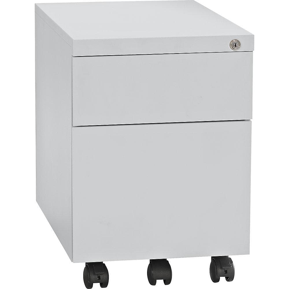 eurokraft basic Rollcontainer Stahl lichtgrau mit Hängeregistratur