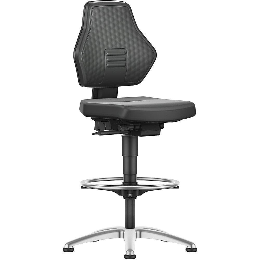 bimos Arbeitsdrehstuhl AIR FLOW Schwarz Kunstleder mit Gleitern