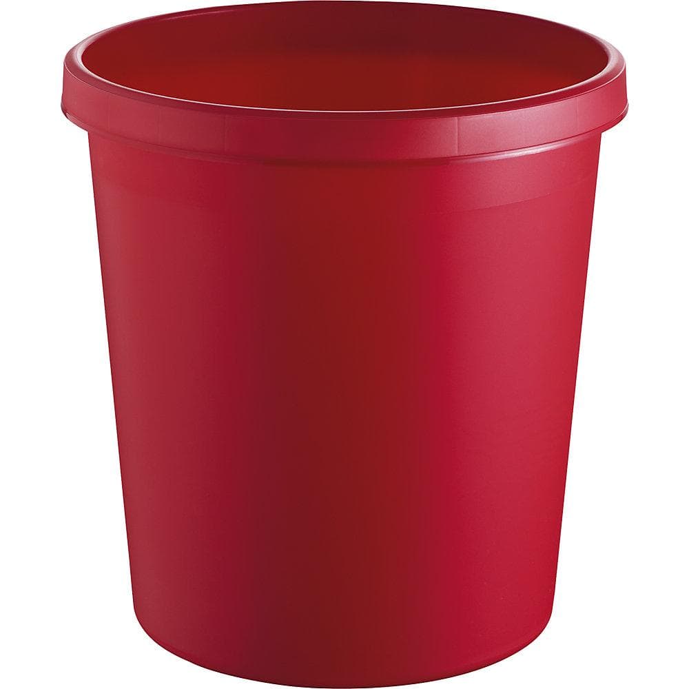 V-Part Runder Papierkorb 18 Liter Kunststoff Rot