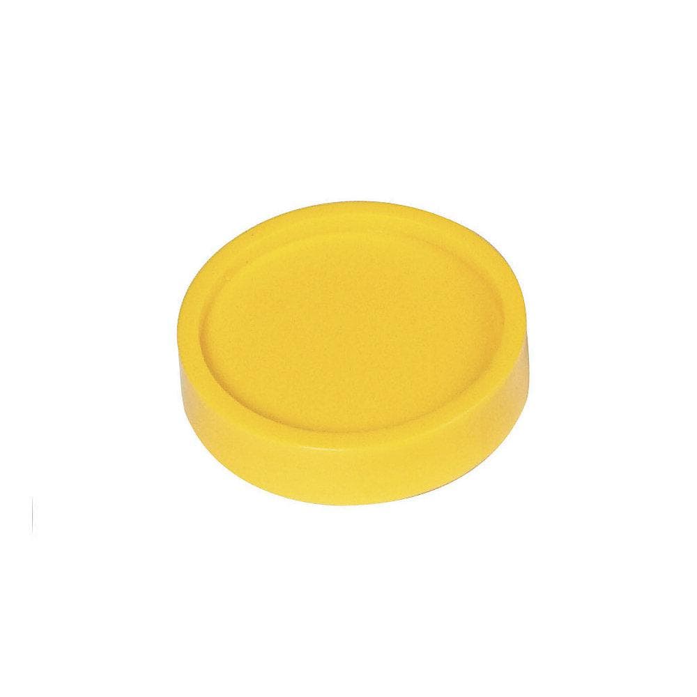 MAUL Rund-Magnete Ø 30 mm, VE 100 Stk, Gelb, Haftkraft 0,6 kg