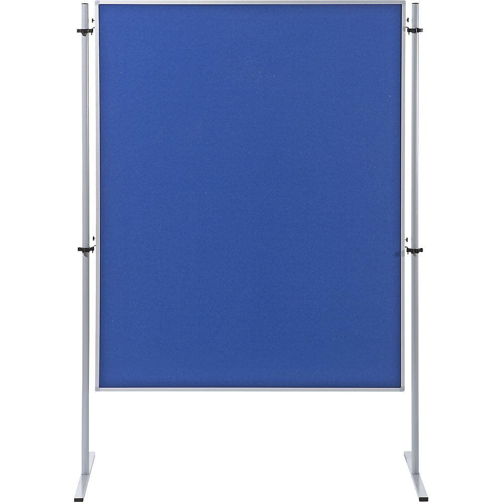 eurokraft basic Funktions-Trennwand Textilbezug Blau Aluminium