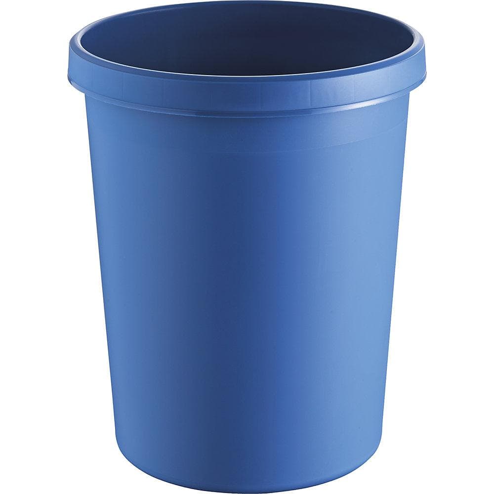Helit Papierkorb rund blau 45l Polyethylen