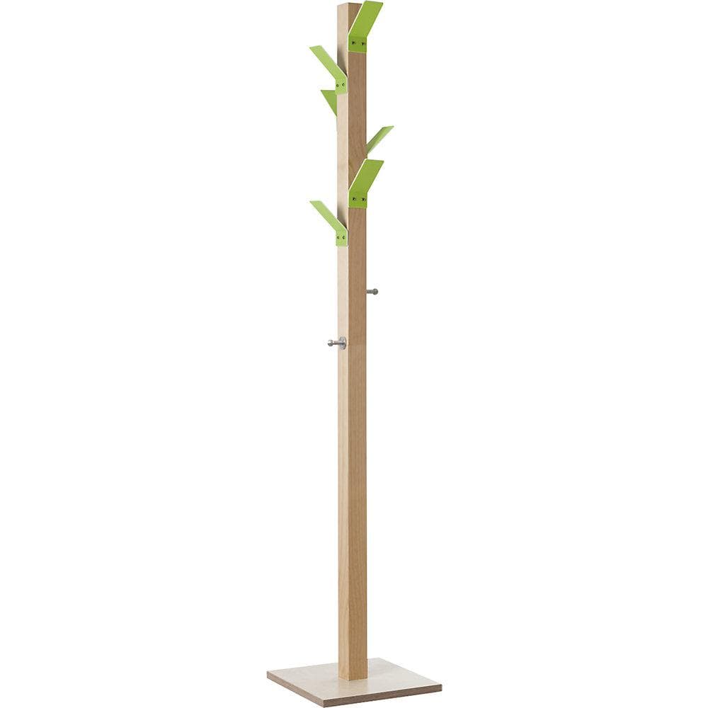 EasyCLOTH Garderobenständer Massivholz Grün 8 Haken