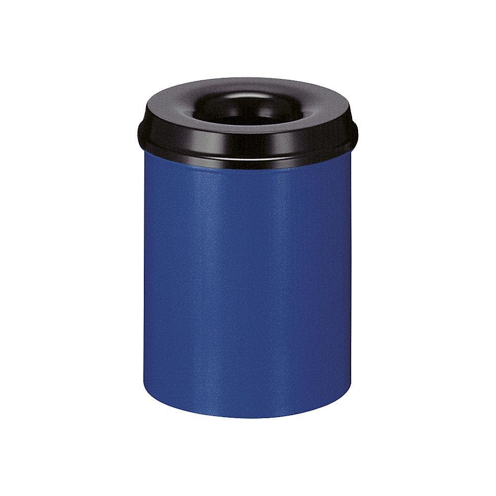 V-Part Feuerlöschender Papierkorb 15 Liter offen Blau/Schwarz