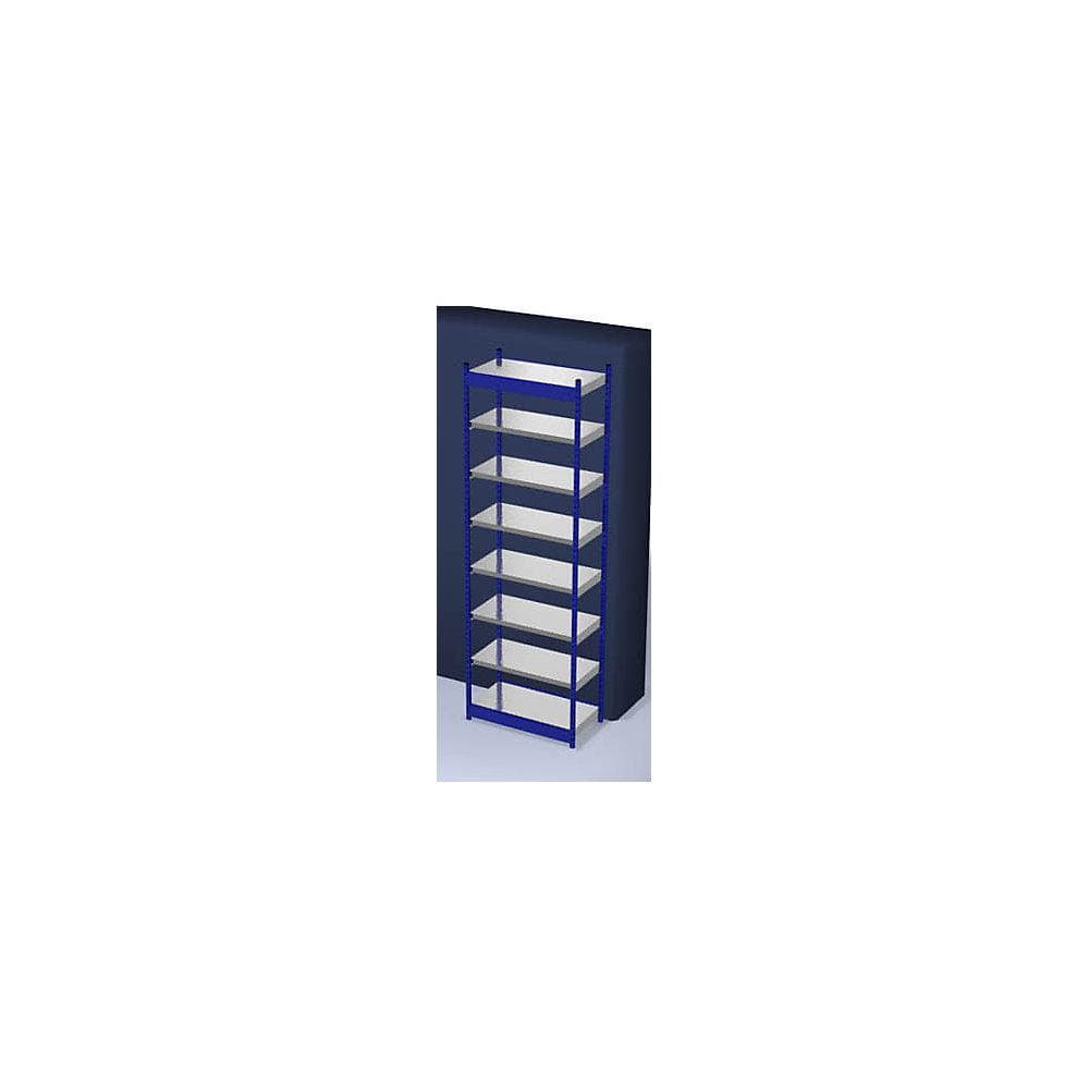 hofe Stabil-Steckregal 3000mm blau/verzinkt einseitig