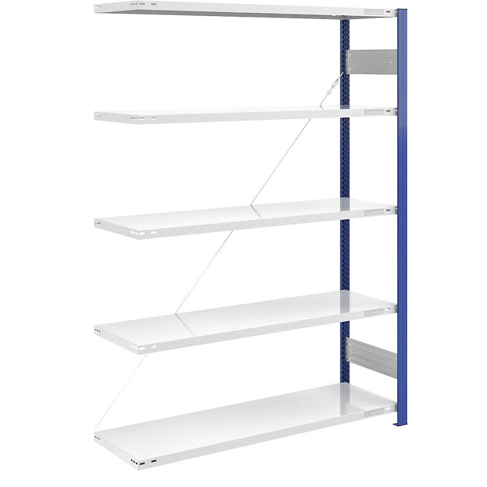 eurokraft pro Steckregal einseitig blau/grau Stahl
