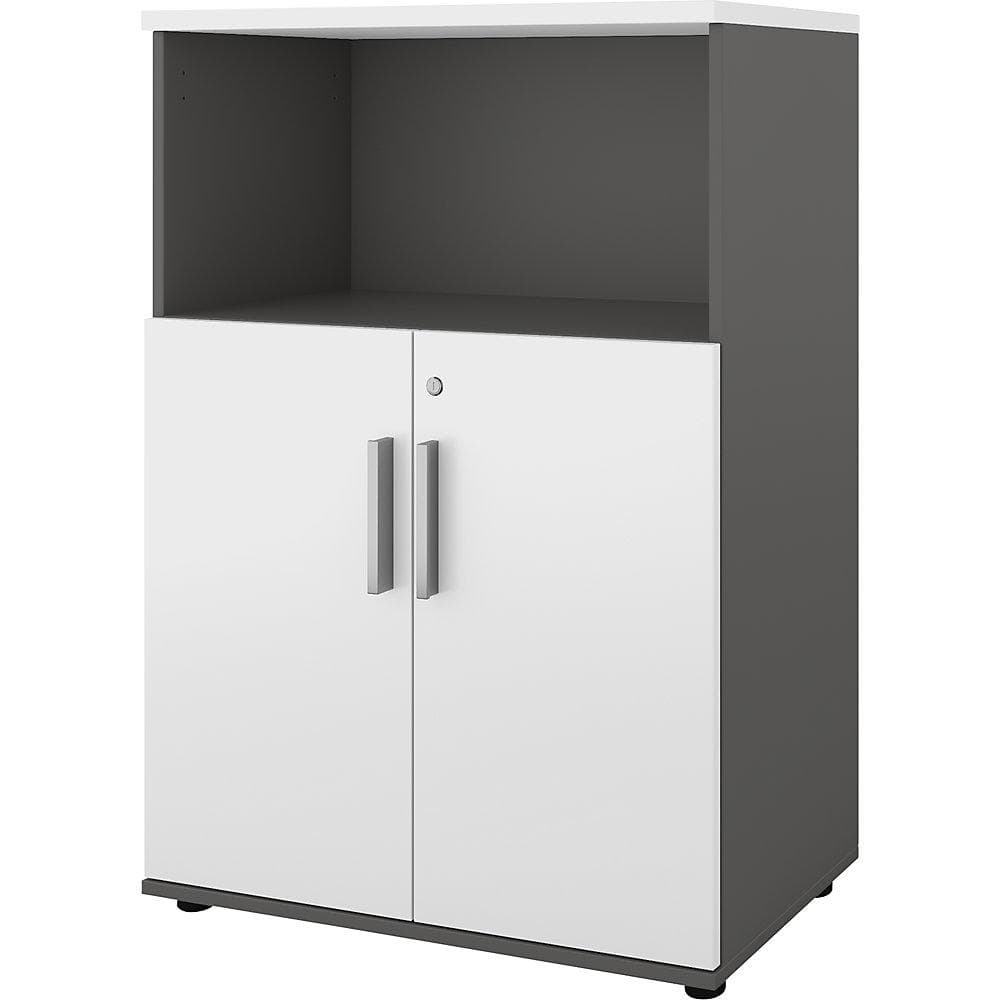 Kaiserkraft Büroschrank Portland 80x42x113,8 cm Grau/Weiß