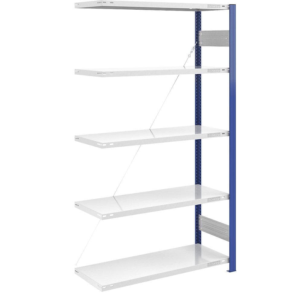 eurokraft pro Steckregal einseitig blau/grau Stahl