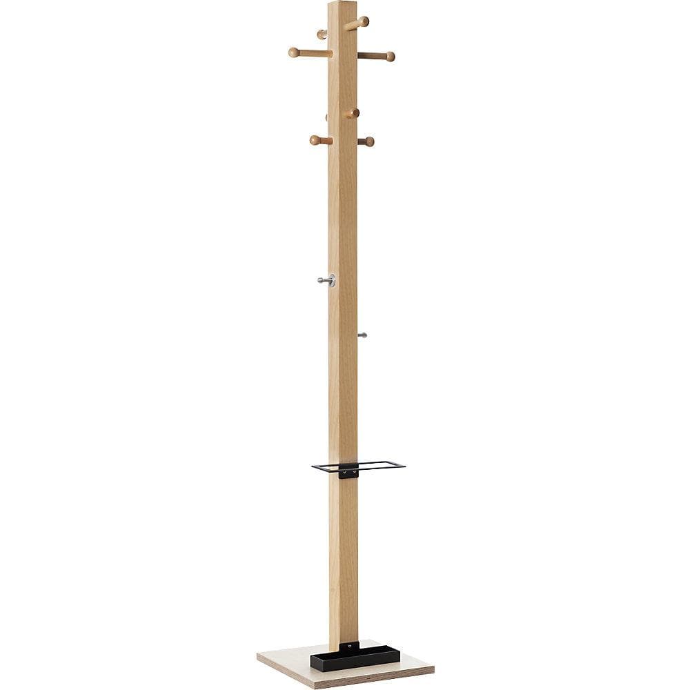 easyCloth Garderobenständer Massivholz 8 Haken Schirmhalter