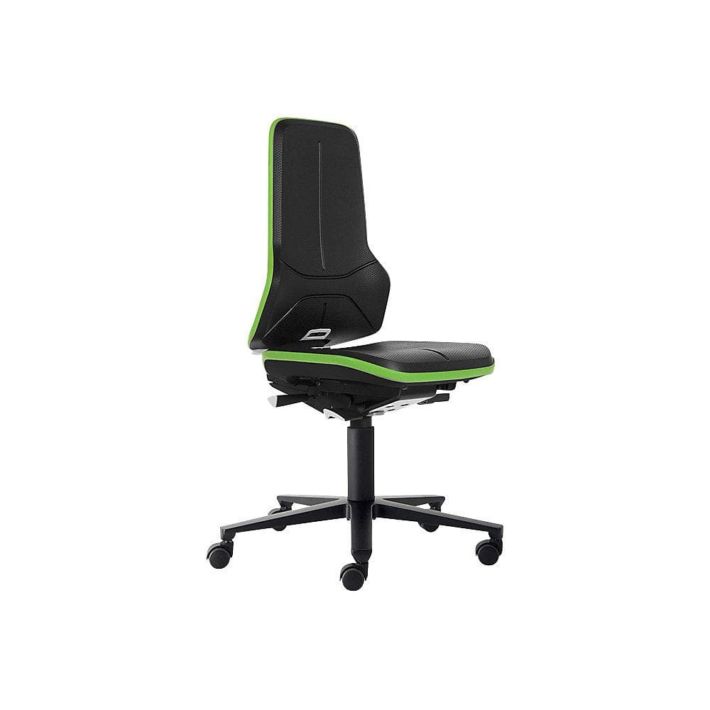 bimos NEON Arbeitsdrehstuhl ESD Schwarz Grün Permanentkontakt
