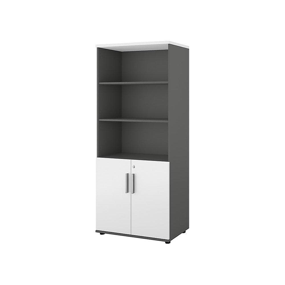 Kaiserkraft Büroschrank Portland 800x420x1845mm Grau/Weiß