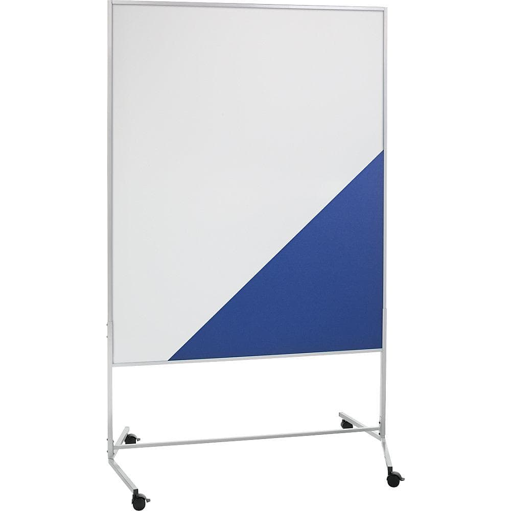 eurokraft basic Moderationswand mobil mit Whiteboard und Pinnwand